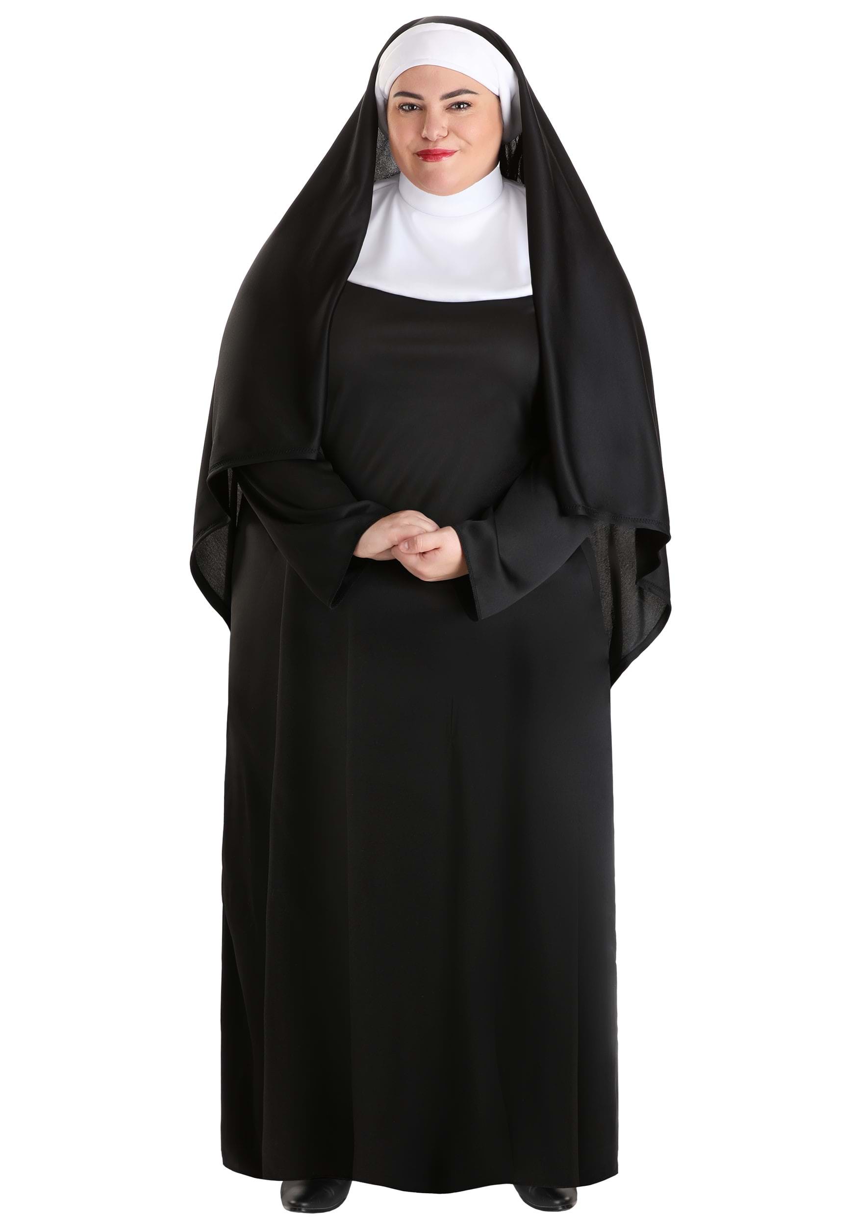 Plus Size Traditional Nun Fancy Dress Costume , Religious Fancy Dress Costumes