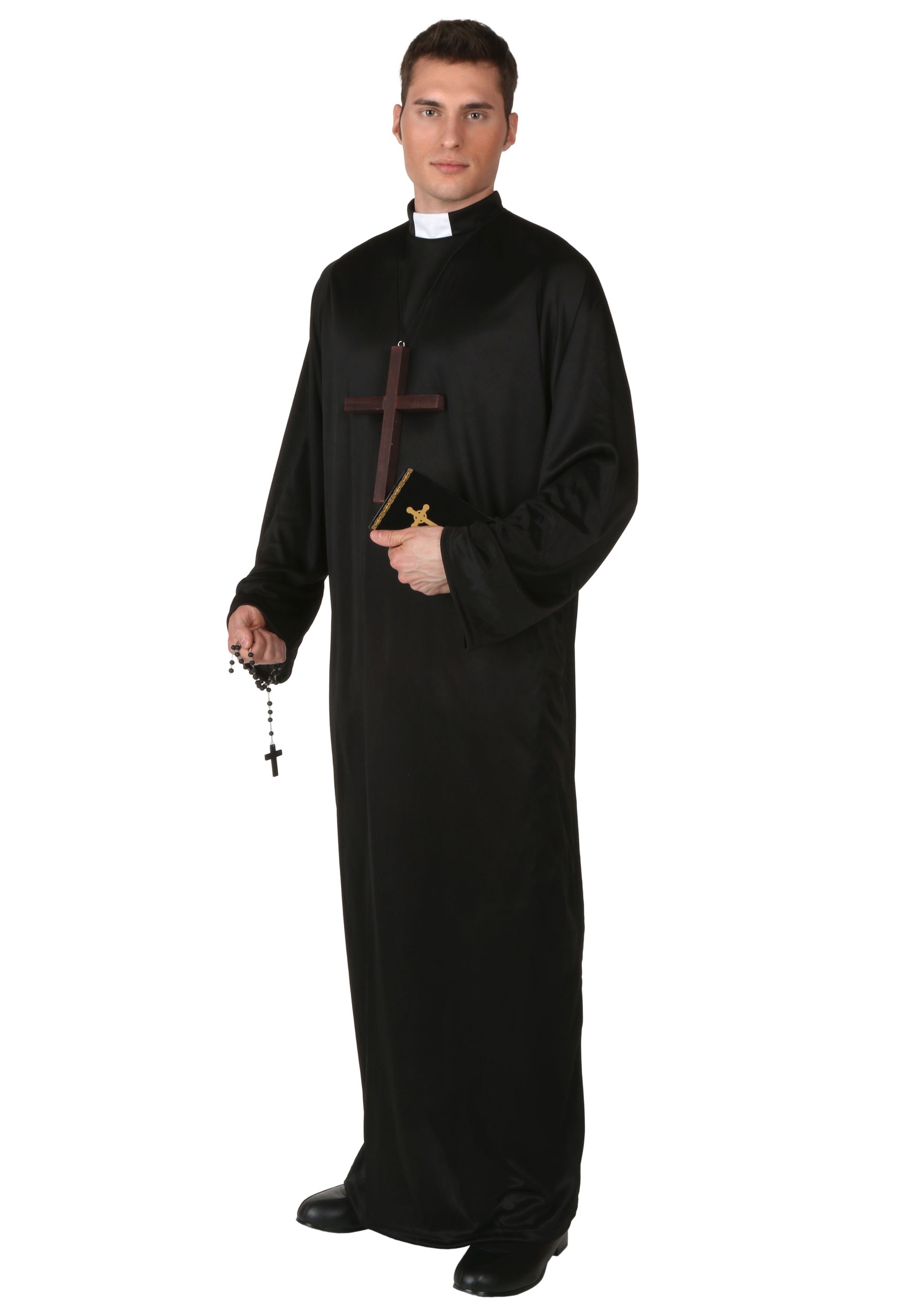 Black Priest Costume Christian Prayer Outfit