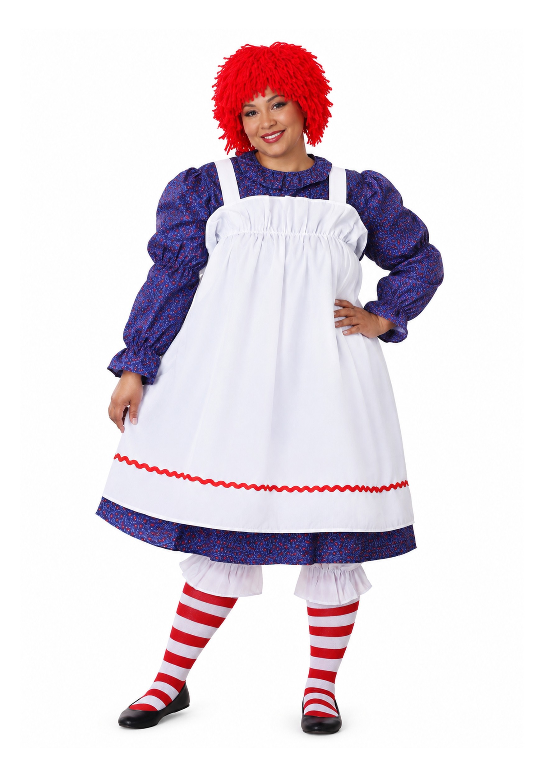 Plus Size Fairytale Rag Doll Fancy Dress Costume