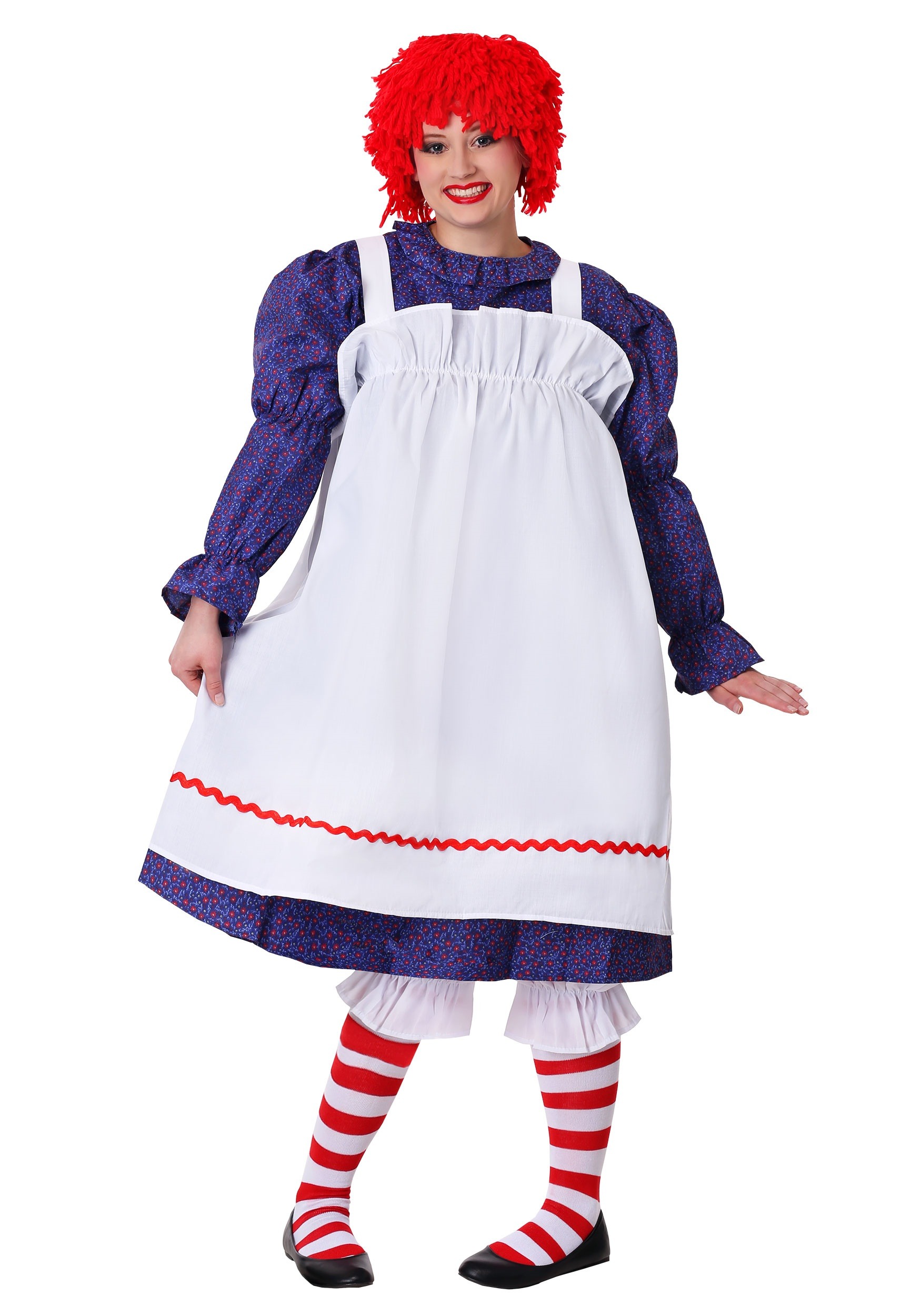 Photos - Fancy Dress Classic FUN Costumes Plus Size  Rag Doll  Costume Blue/Red&# 