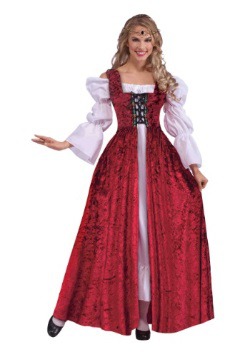 Womens Medieval Lace Up Gown