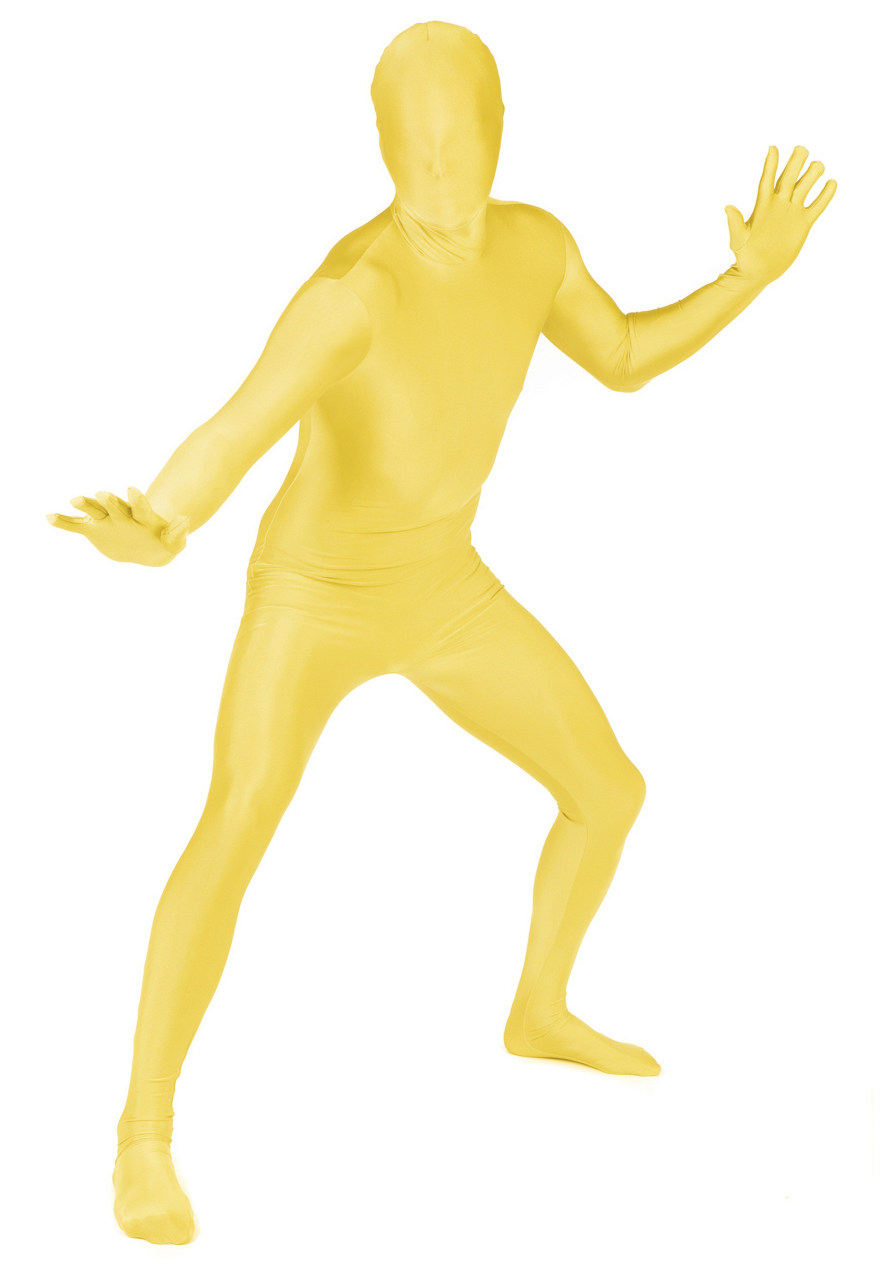 Yellow Adult Morphsuit Fancy Dress Costume , Morphsuit Halloween Fancy Dress Costumes