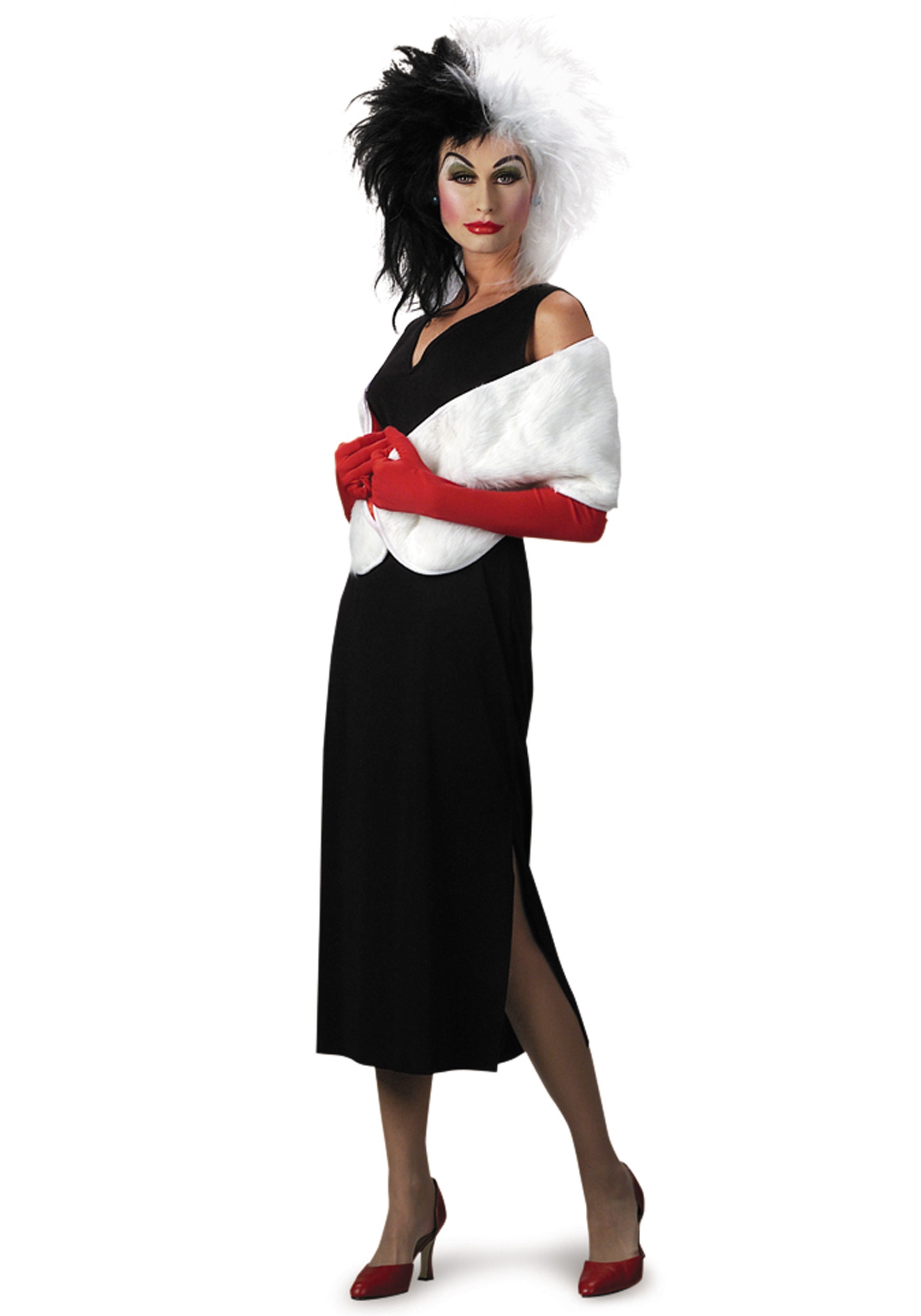 Adult Cruella De Vil Fancy Dress Costume