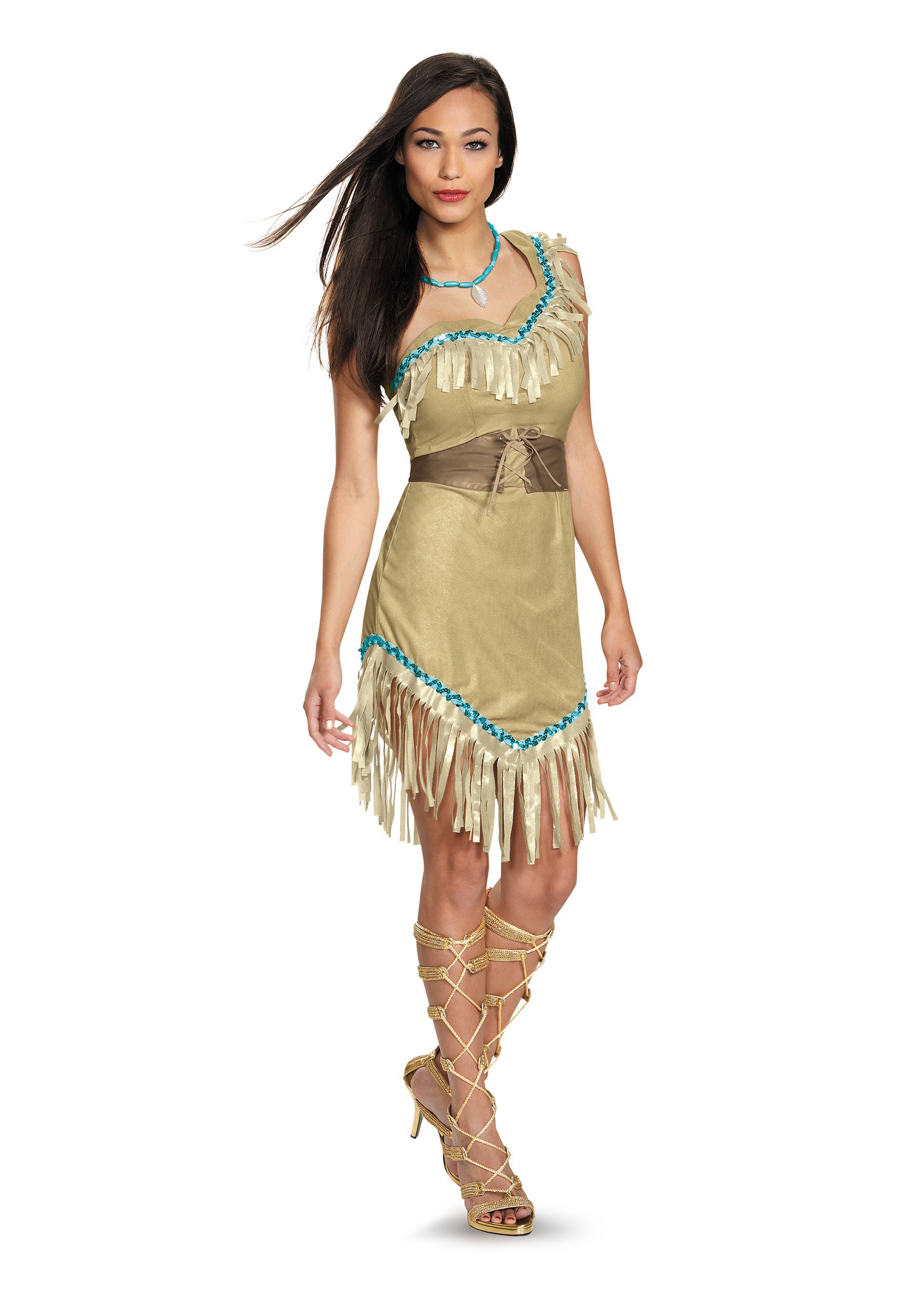 Deluxe Pocahontas Fancy Dress Costume For Women