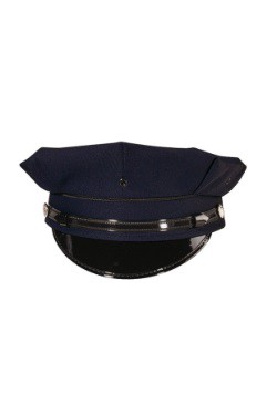 Adult Deluxe 8 pt. Navy Blue Police Hat