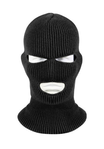 Adult Black 3-Hole Facemask