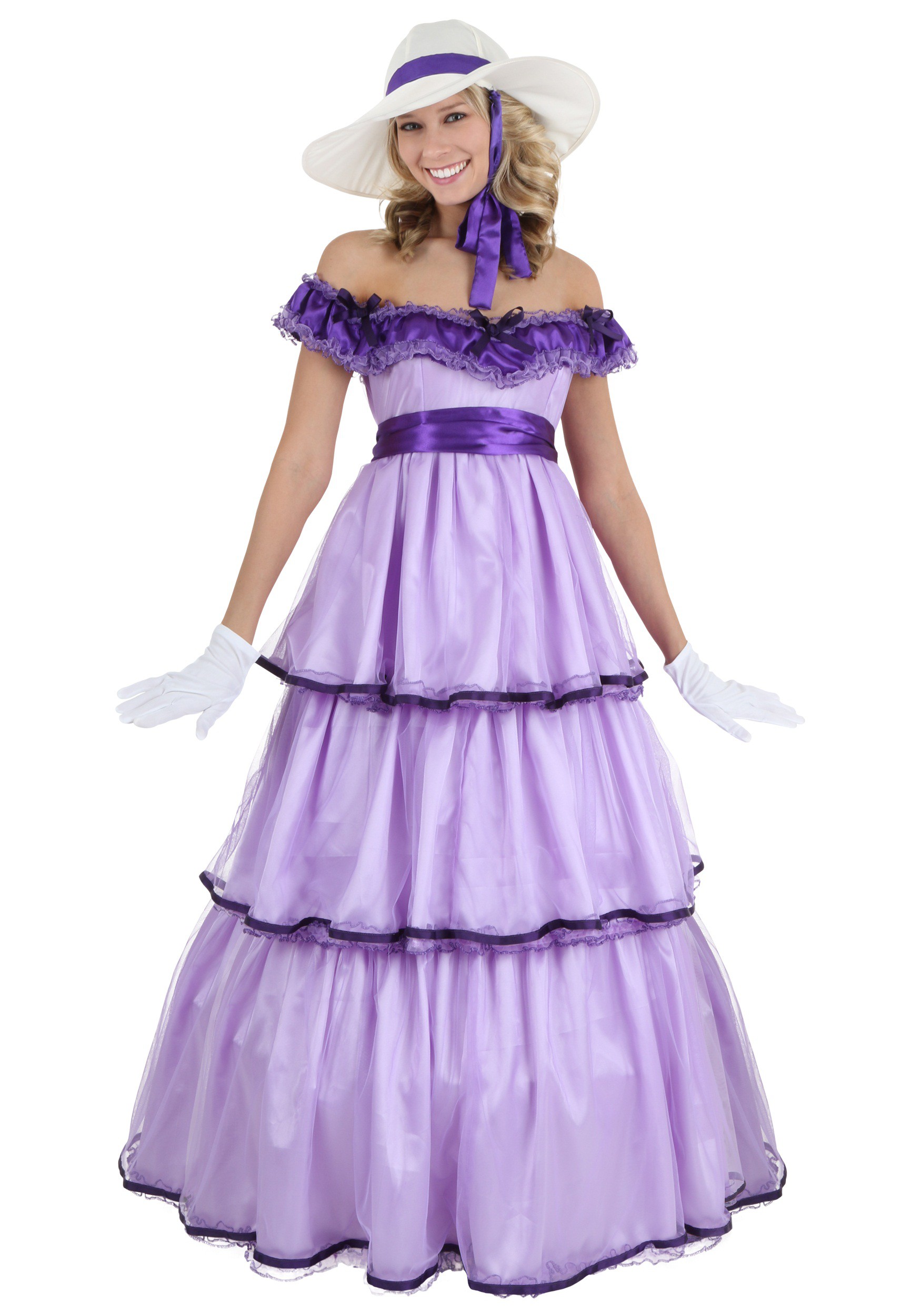 Photos - Fancy Dress Deluxe FUN Costumes Adult  Southern Belle  Costume Purple 