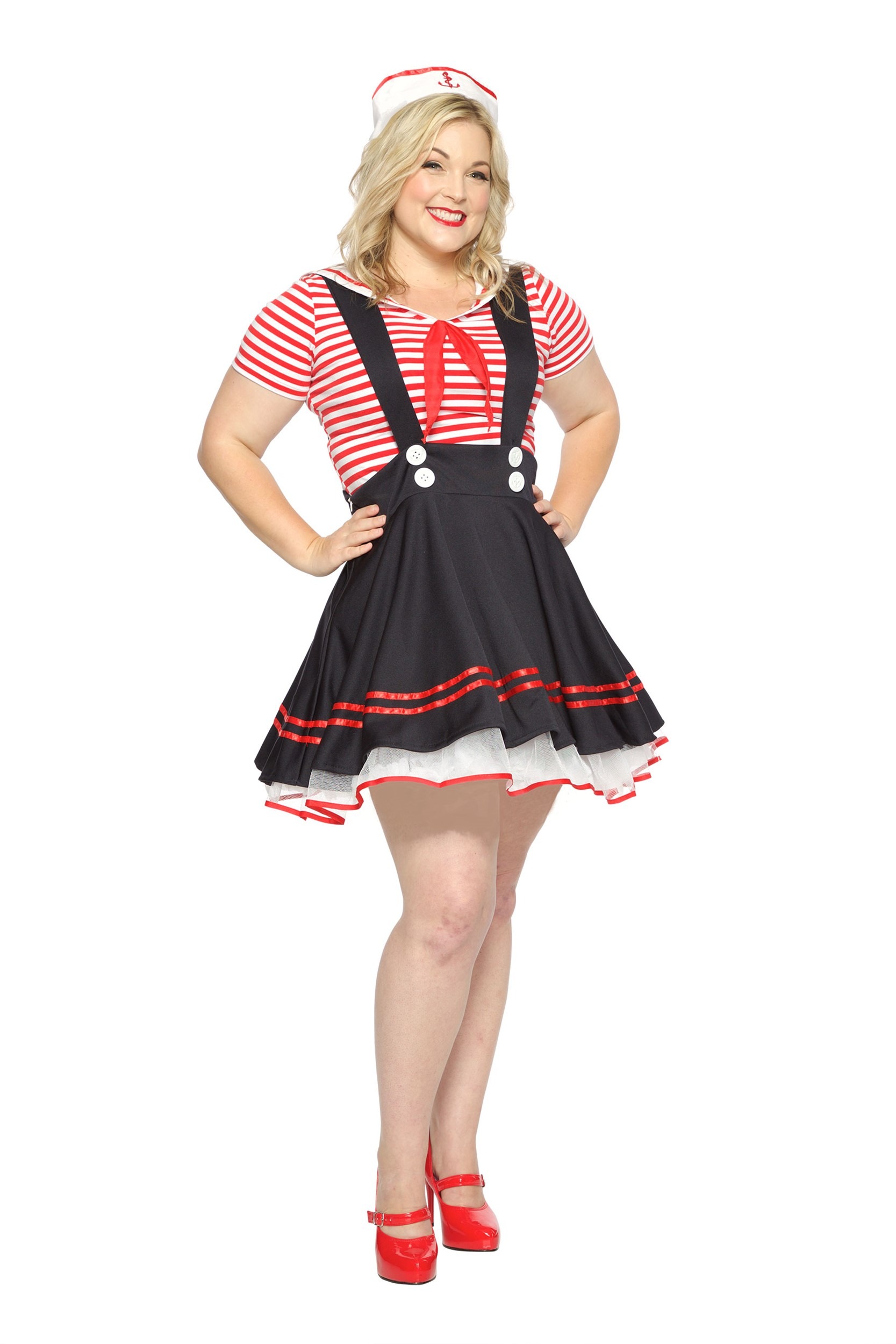 Plus Size Womens Halloween Costumes Under 30 - Women's Plus Size Retro Sailor Girl Costume