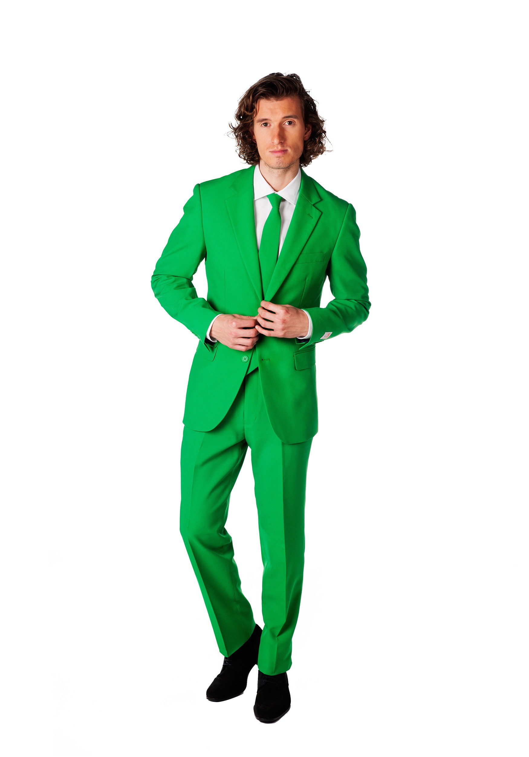 Мужчина в зеленом костюме