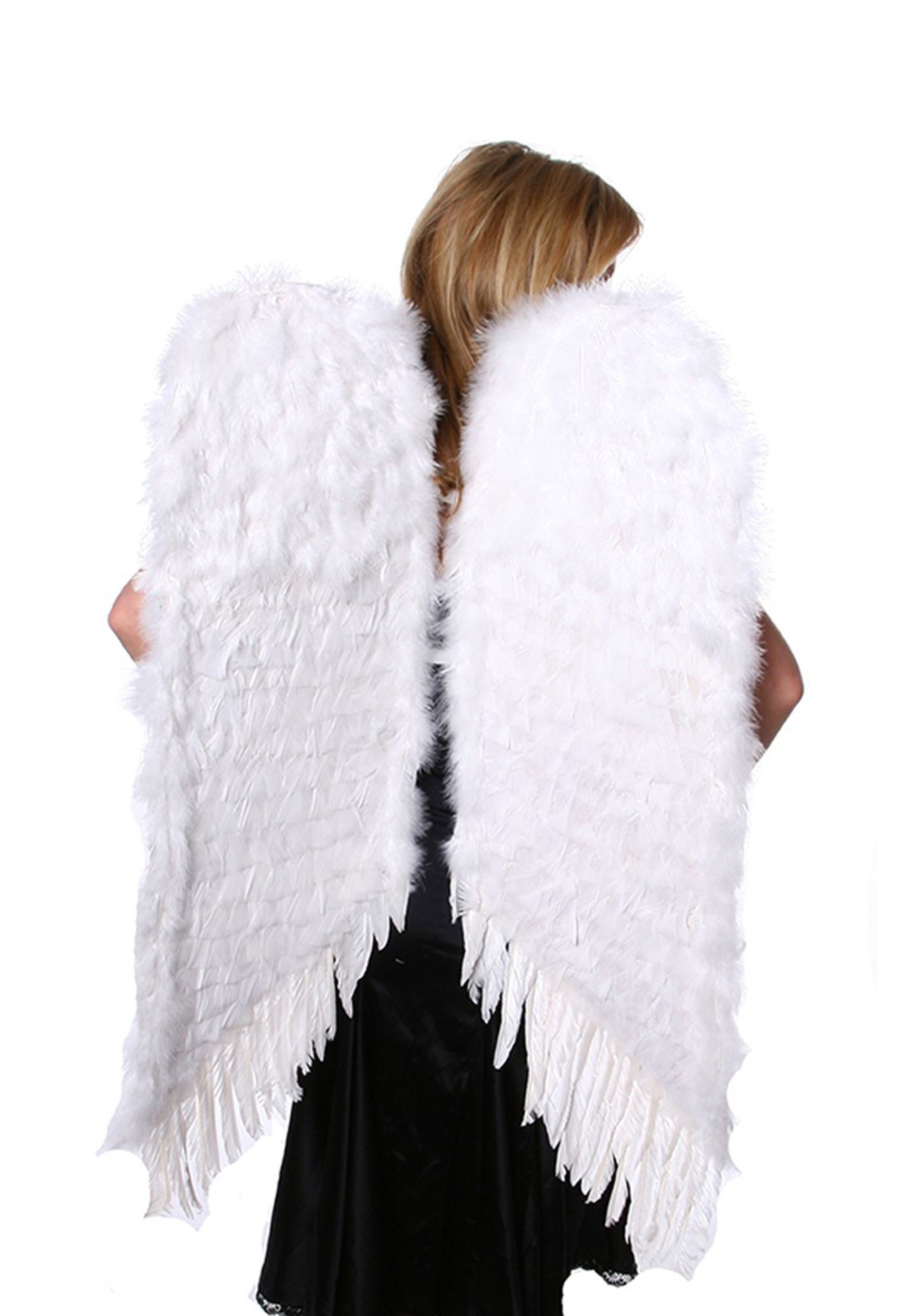 Photos - Fancy Dress Feather Zucker  Large White  Angel Wings 