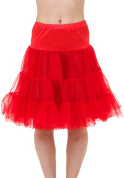 Adult Red Knee Length Crinoline