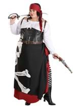 Plus Size Skeleton Flag Rogue Pirate Costume for Women main