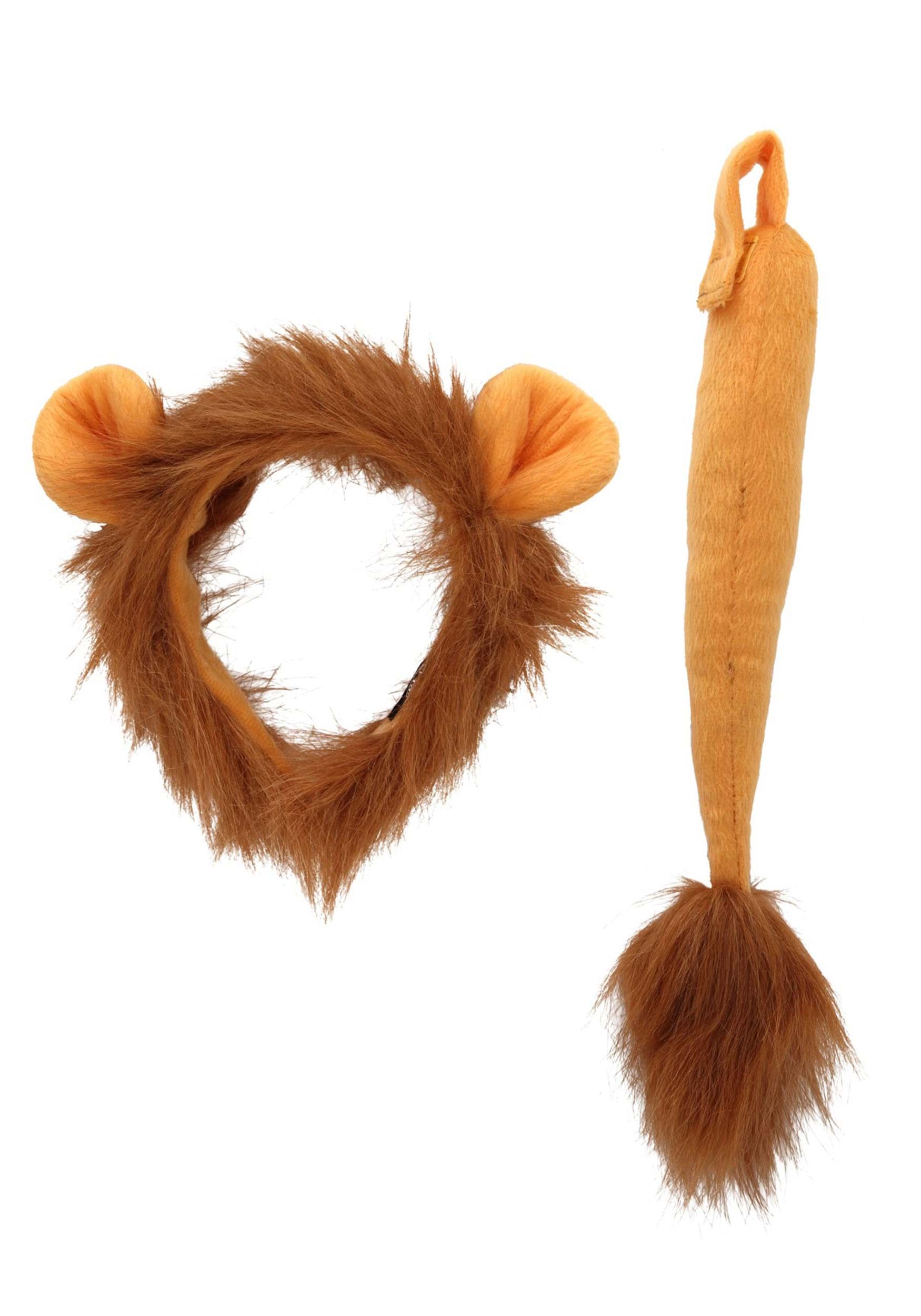 Lion Ears And Tail Accessory Kit , Simple Last-Minute Halloween Fancy Dress Costumes