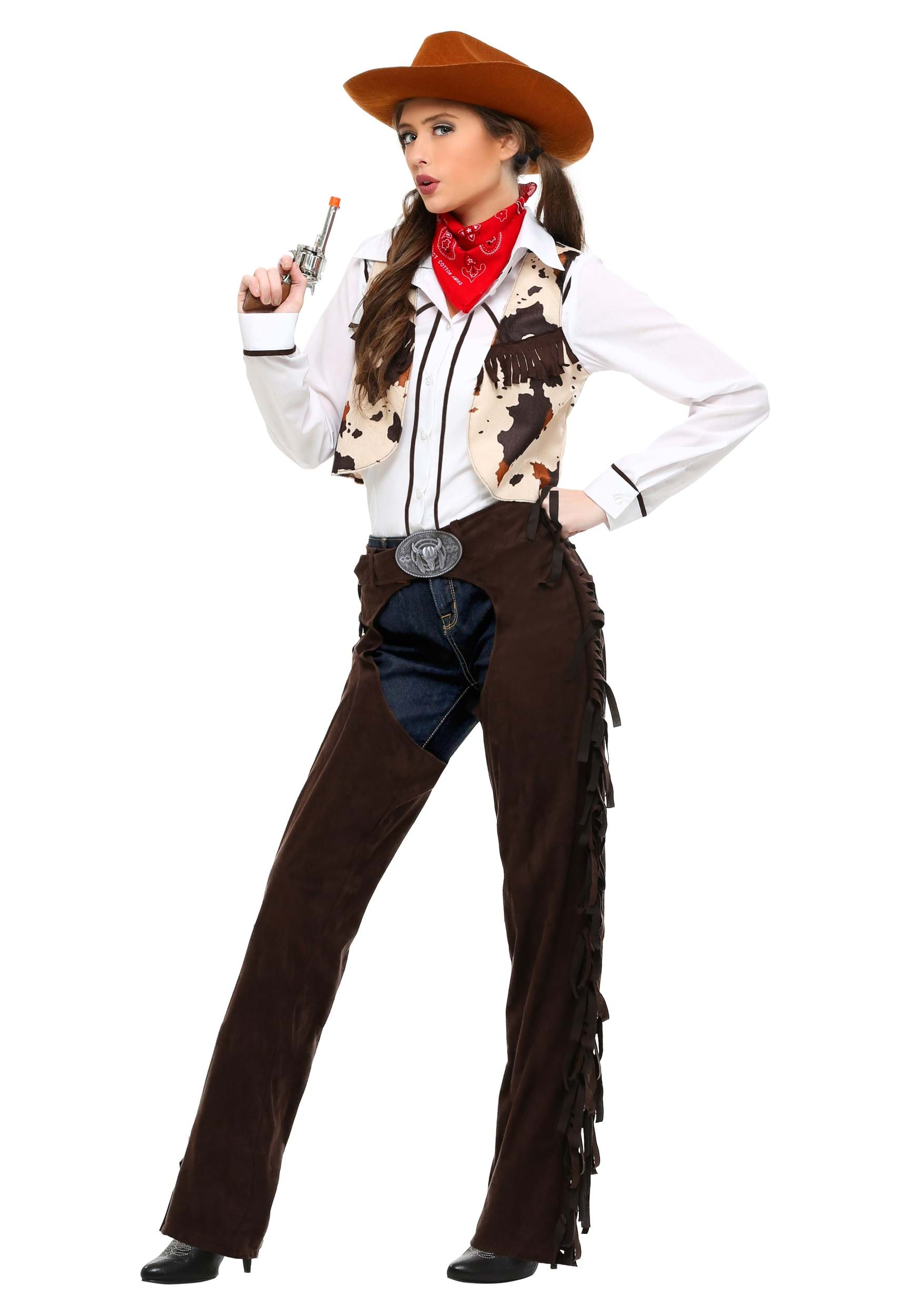 Photos - Fancy Dress Fancy FUN Costumes Adult Cowgirl Chaps  Dress Costume | Cowgirl  Dress 