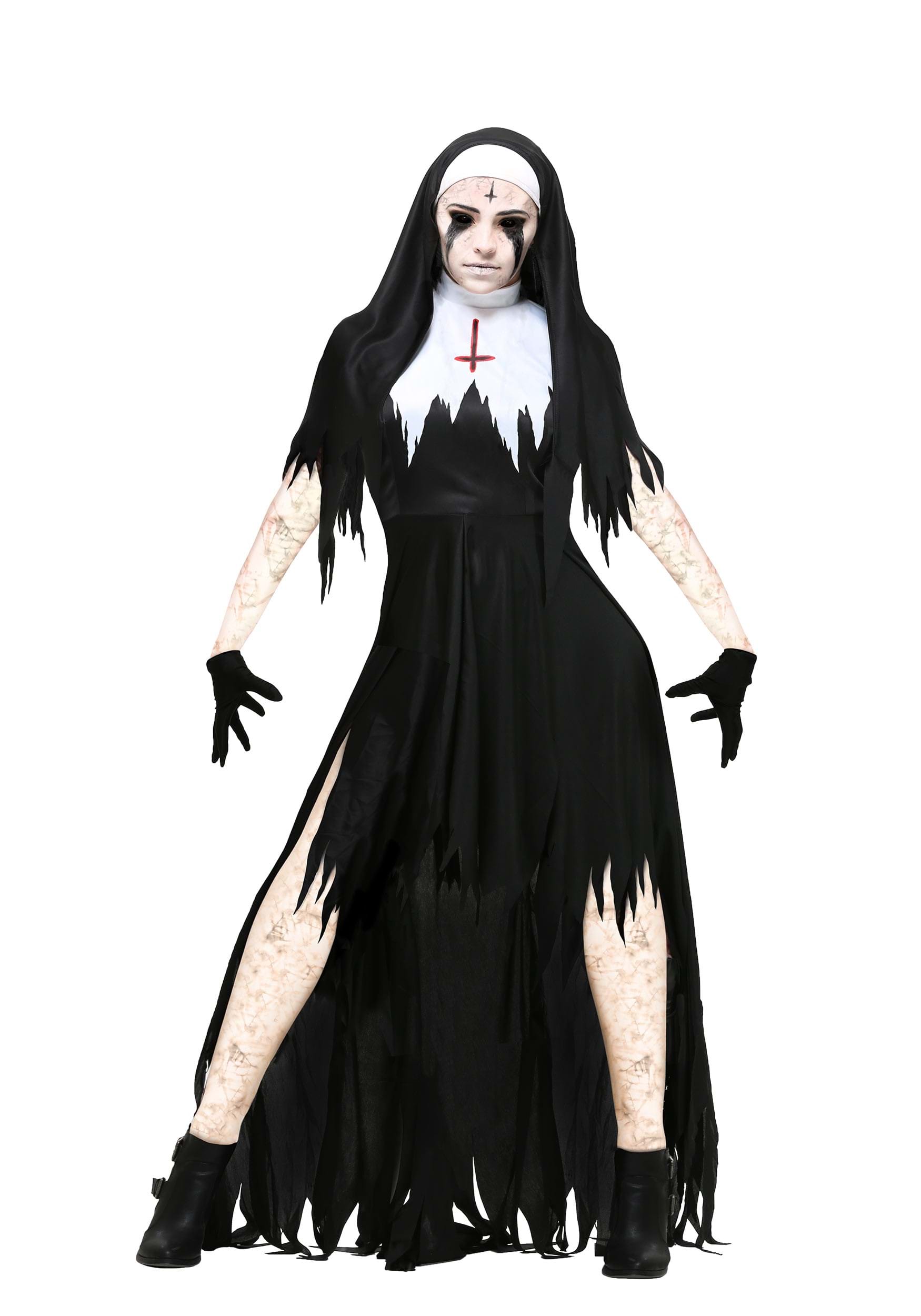 Photos - Fancy Dress Fancy FUN Costumes Dreadful Nun Women's  Dress Costume Black/White 