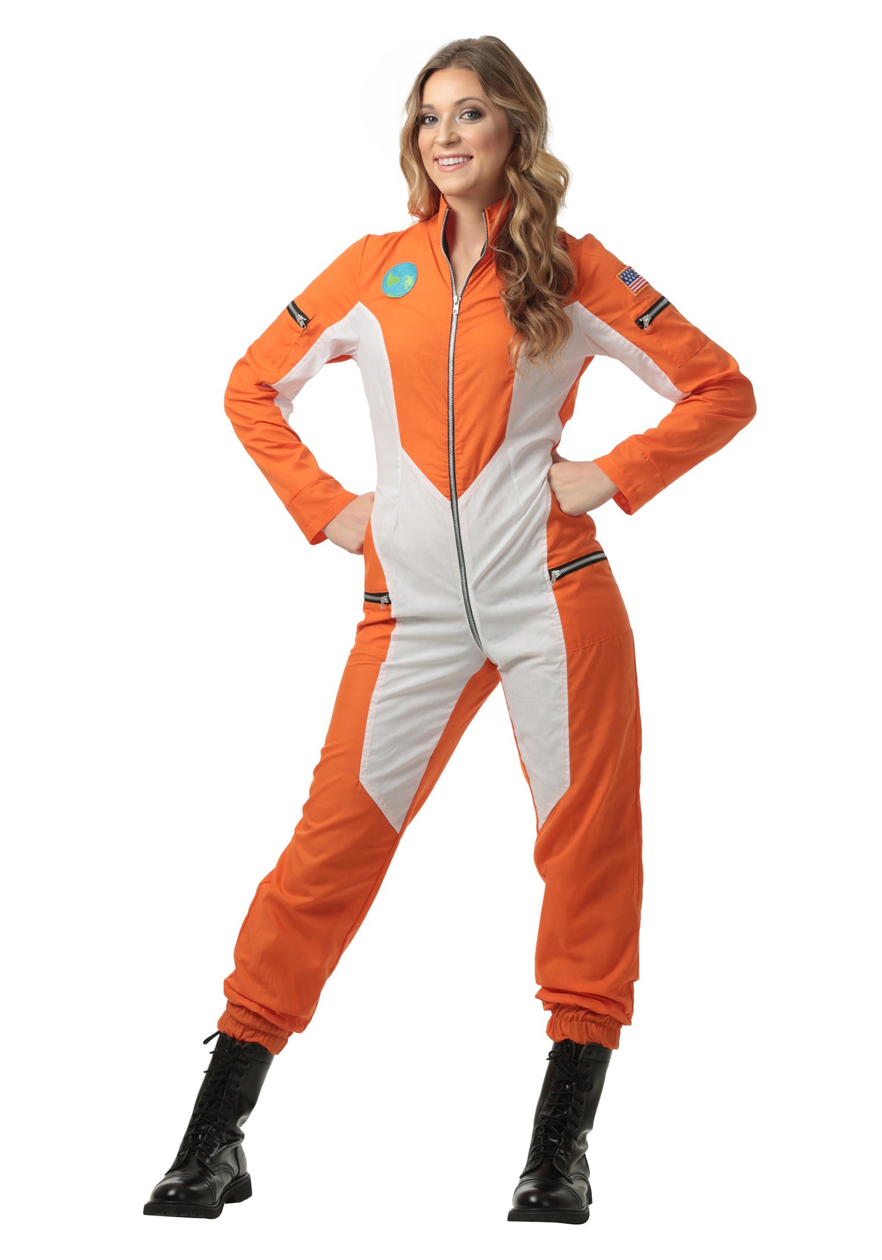 Astronaut Jumpsuit Fancy Dress Costume For Plus Size Women
