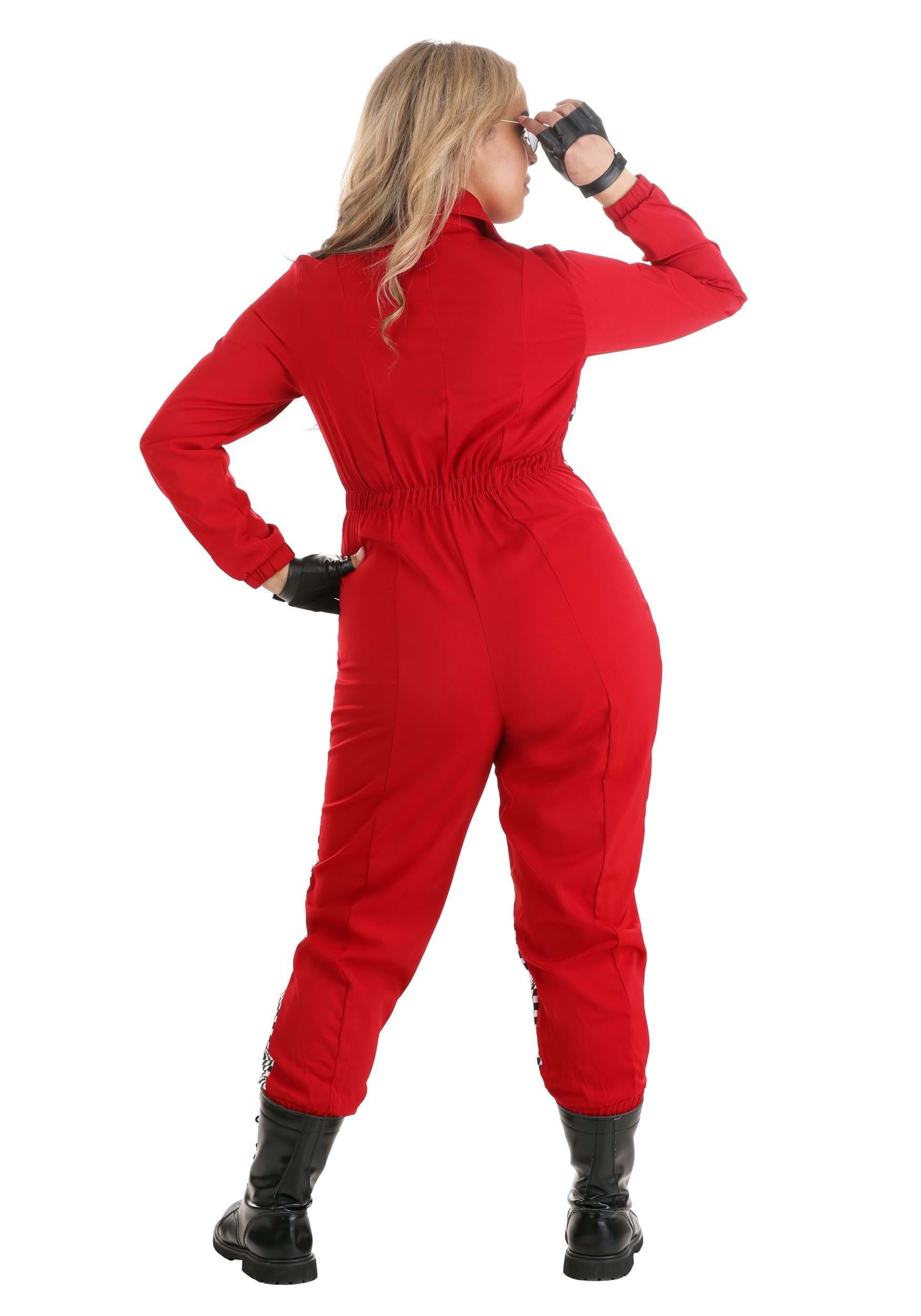 Racer Jumpsuit Fancy Dress Costume For Women