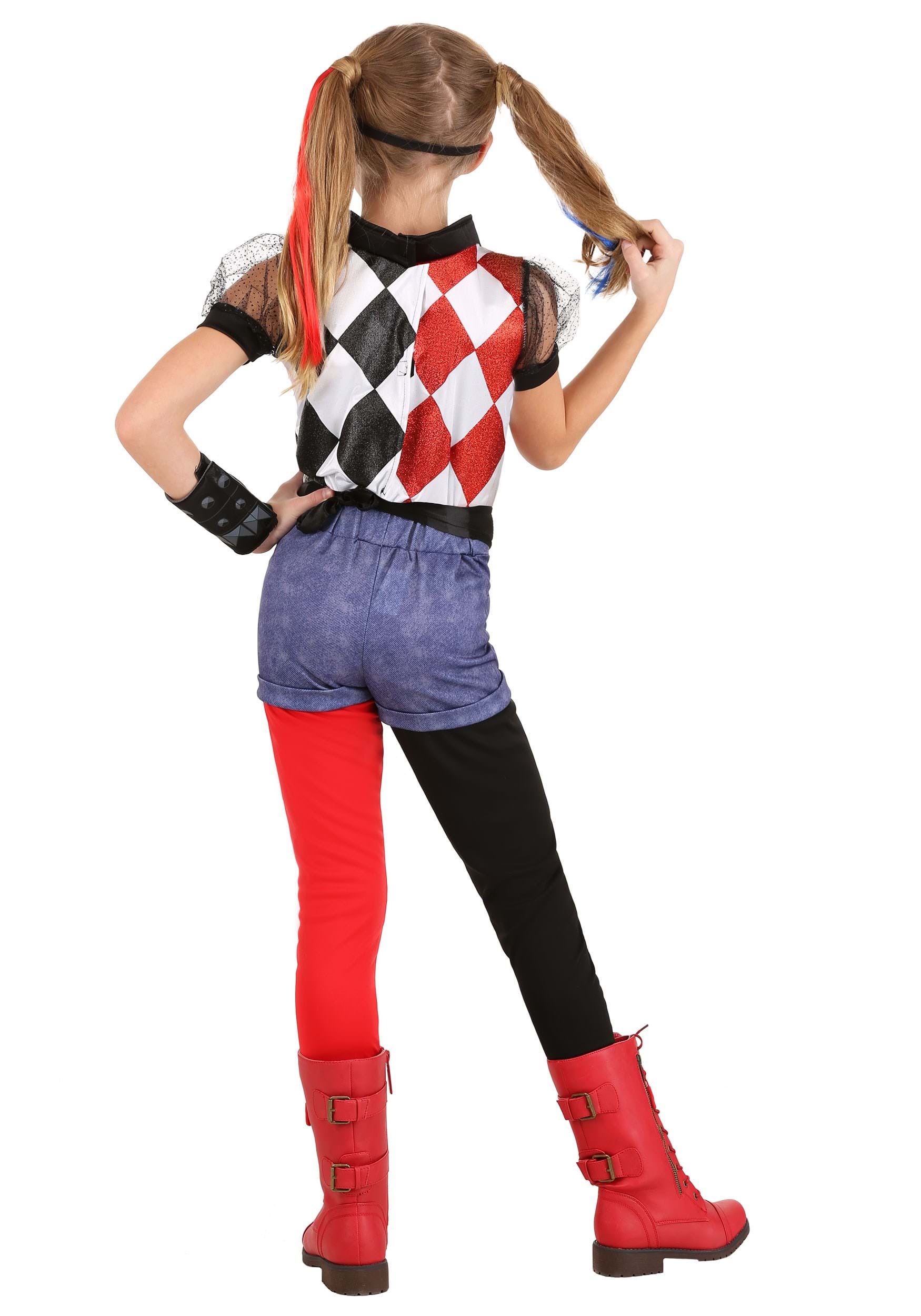 DC Superhero Girls Deluxe Harley Quinn Fancy Dress Costume