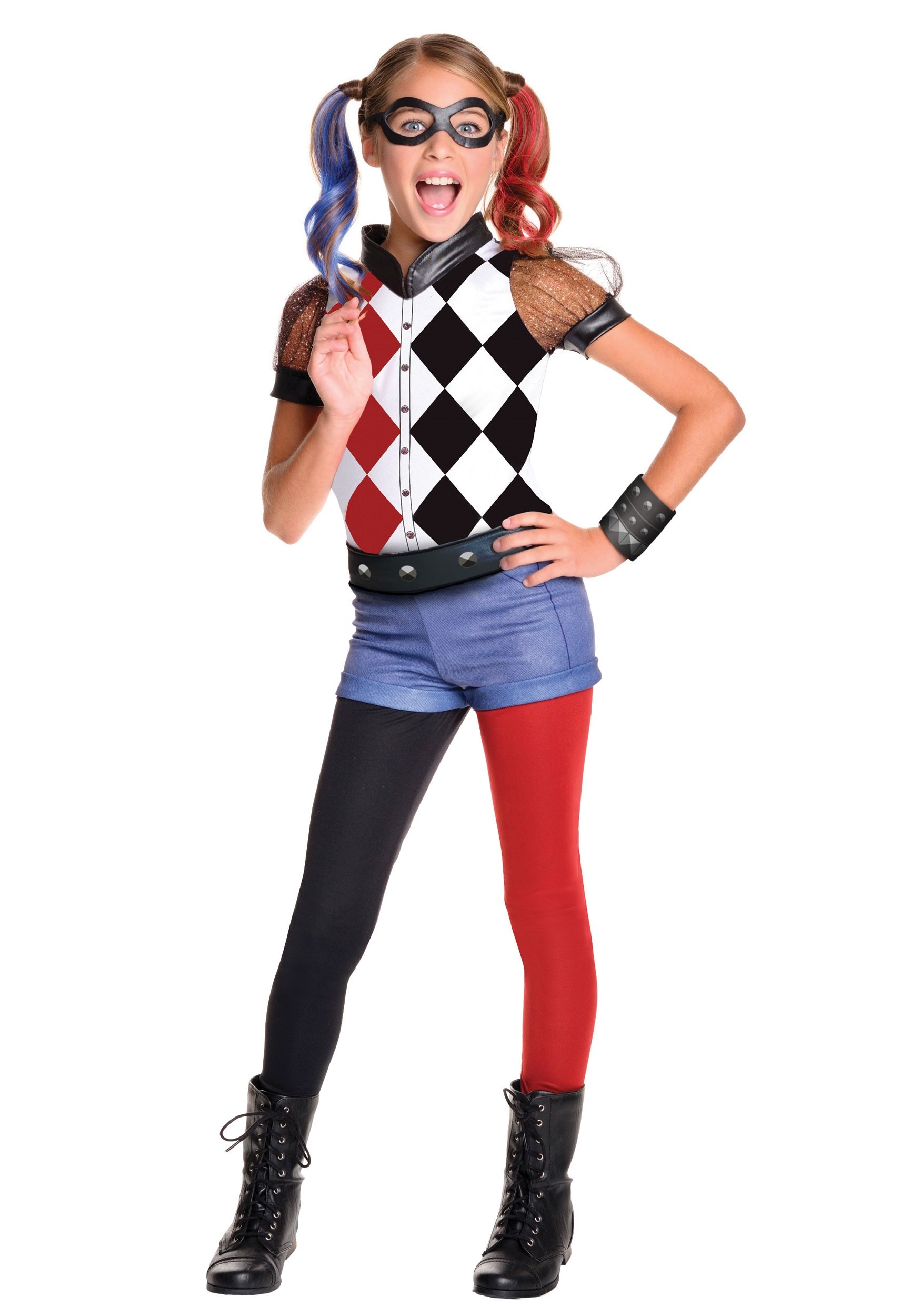 DC Superhero Girls Deluxe Harley Quinn Fancy Dress Costume