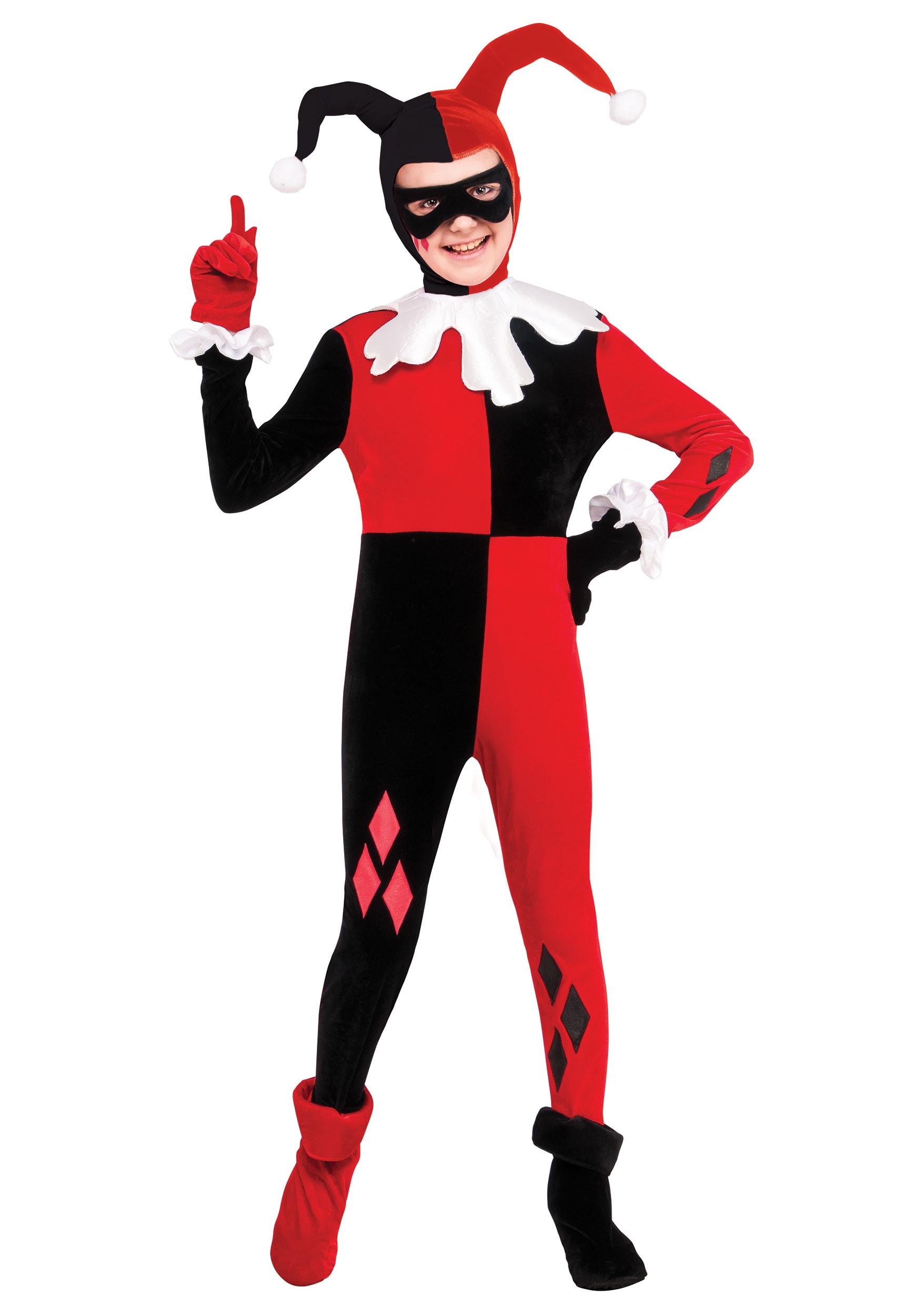Child Harley Quinn Jumpsuit Fancy Dress Costume