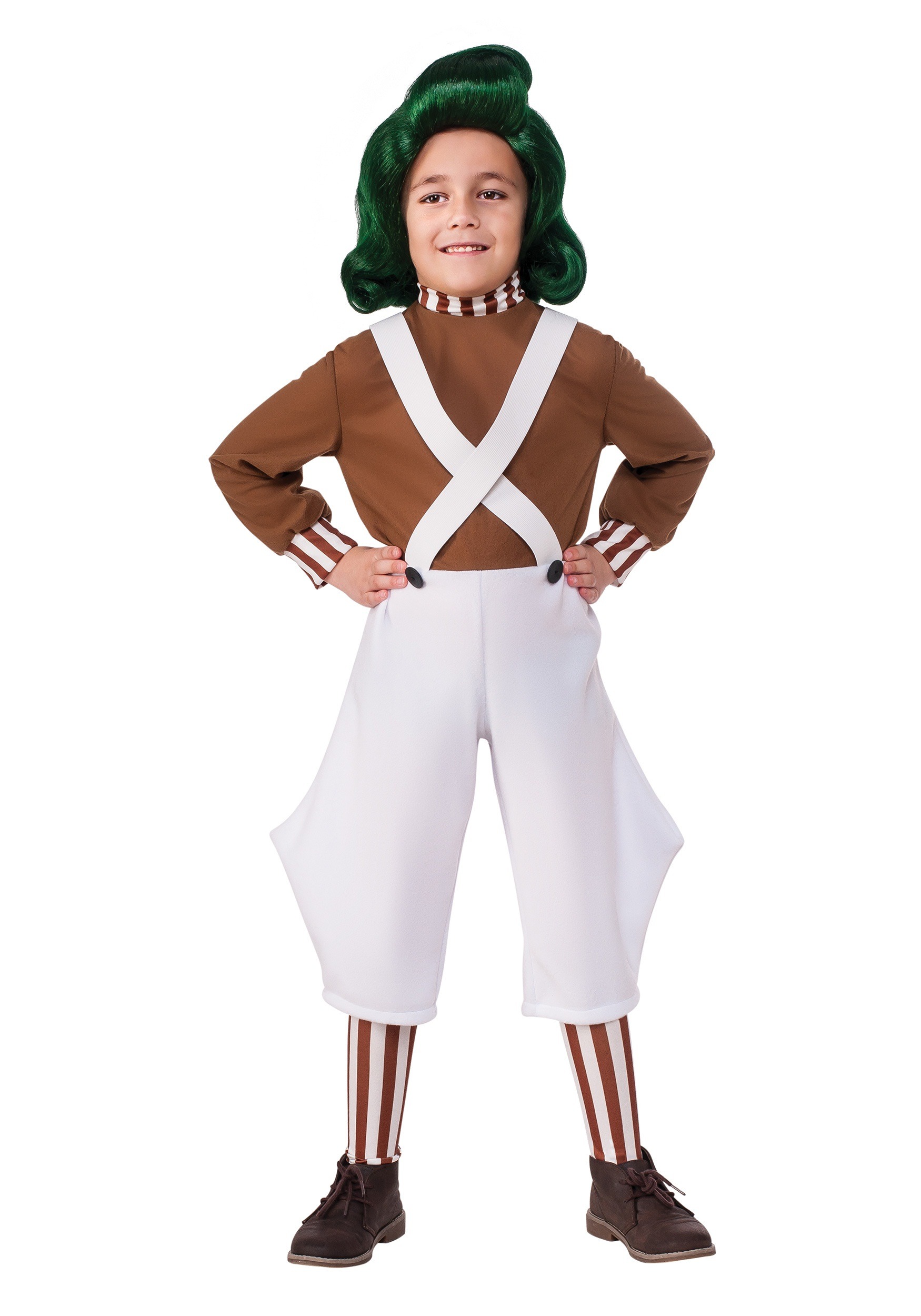 Photos - Fancy Dress Rubies Costume Co. Inc Child Oompa Loompa  Costume Brown/Wh 