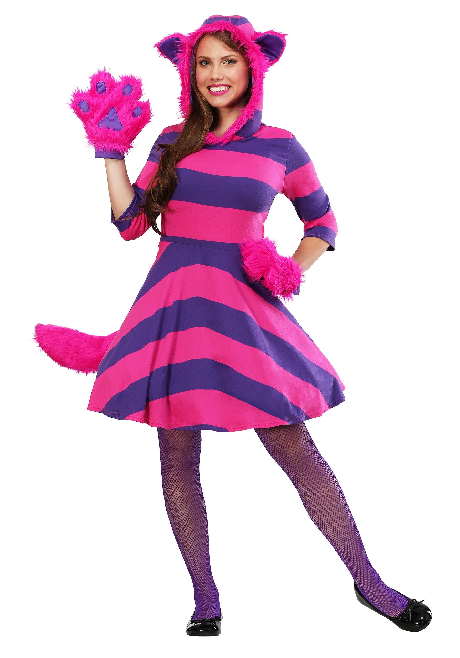 Cheshire Cat Plus Size Fancy Dress Costume For Women