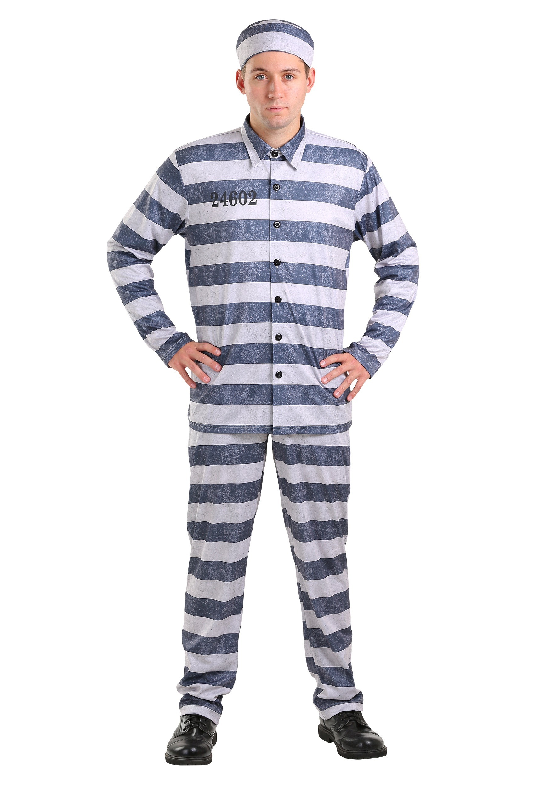 Vintage Prisoner Fancy Dress Costume For Men