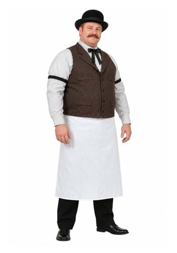 Mens Plus Size Old West Bartender Costume Main 2