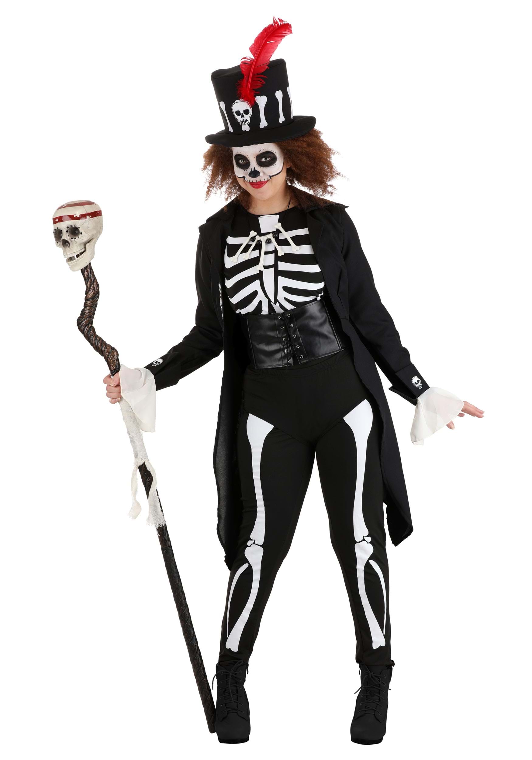 Voodoo Skeleton Fancy Dress Costume For Women