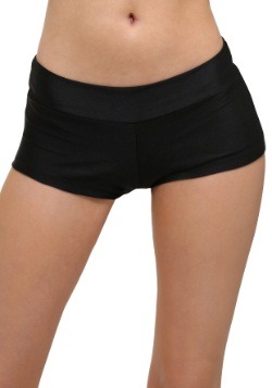 Plus Size Deluxe Black Hot Pants