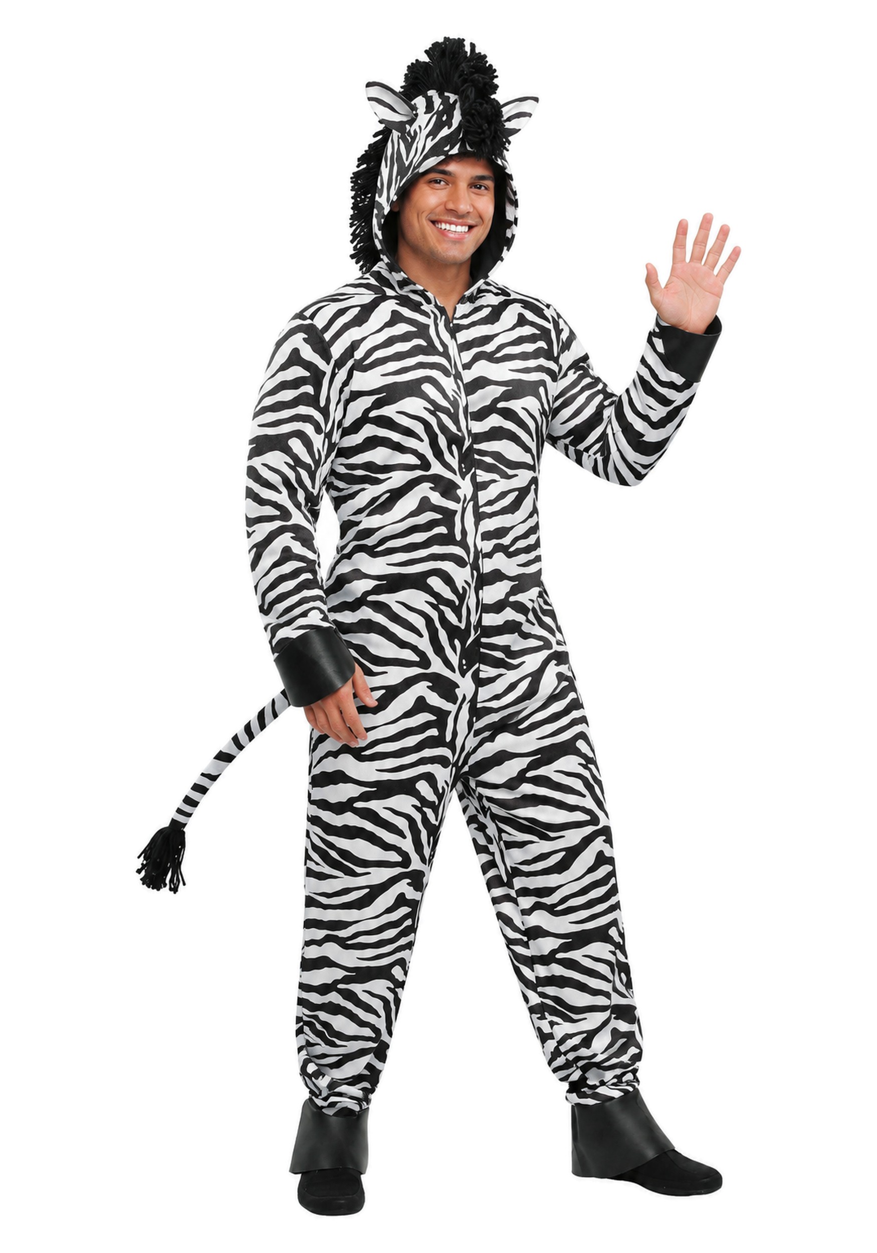 Wild Zebra Fancy Dress Costume for Adults