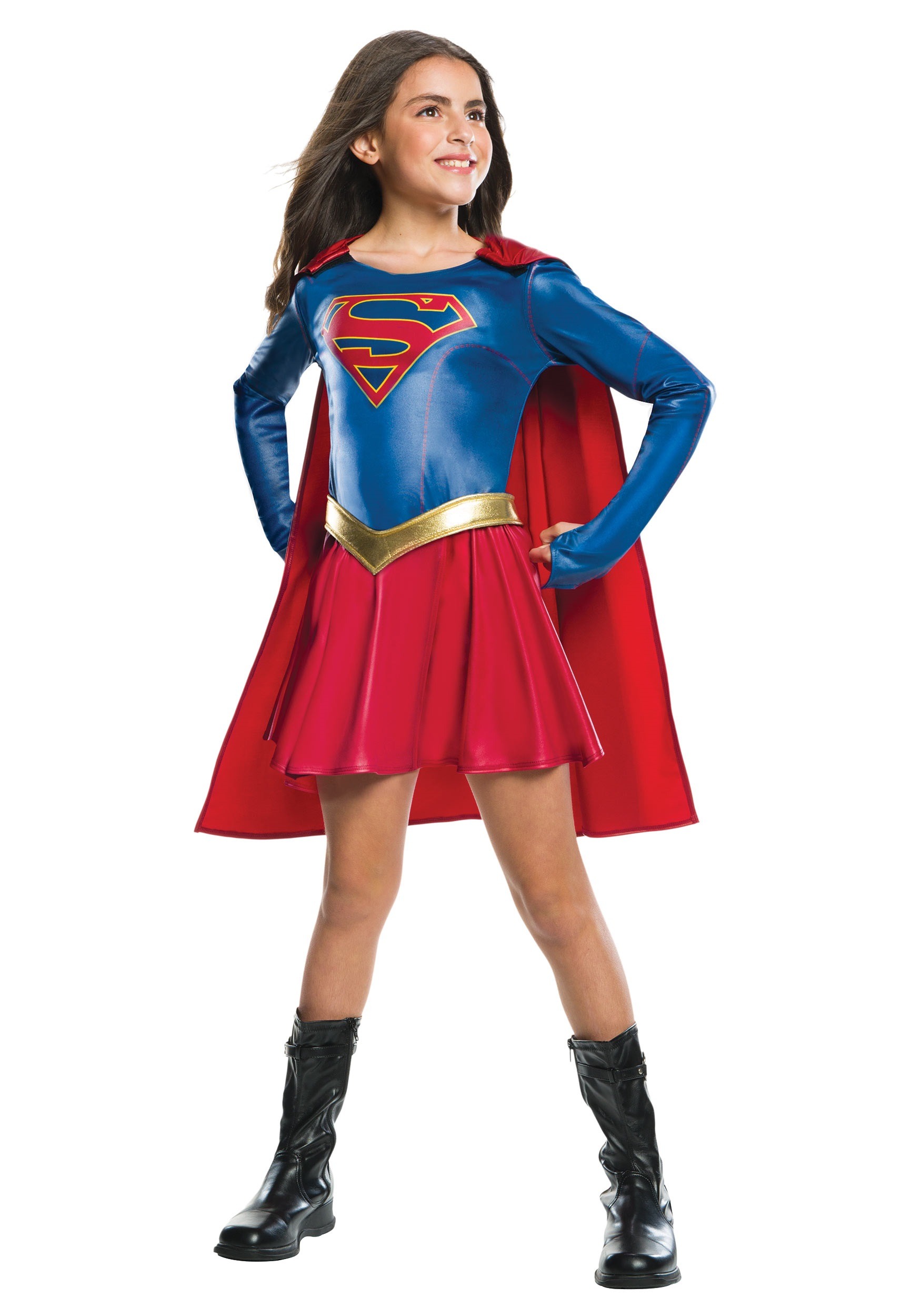 Photos - Fancy Dress Rubies Costume Co. Inc Girls Supergirl TV  Costume Blue/Red 