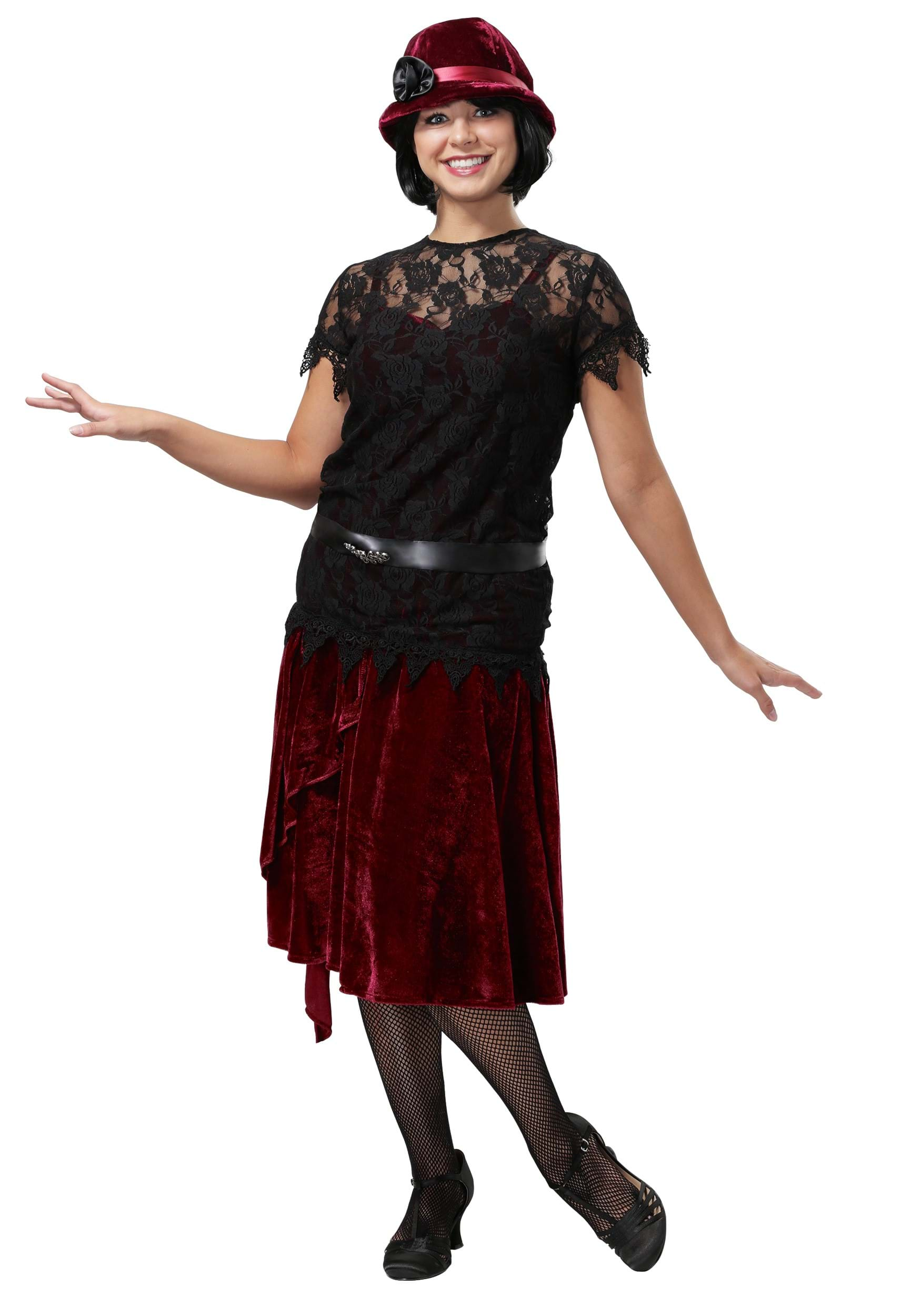 Plus Size Toe Tappin' Flapper Fancy Dress Costume For Women