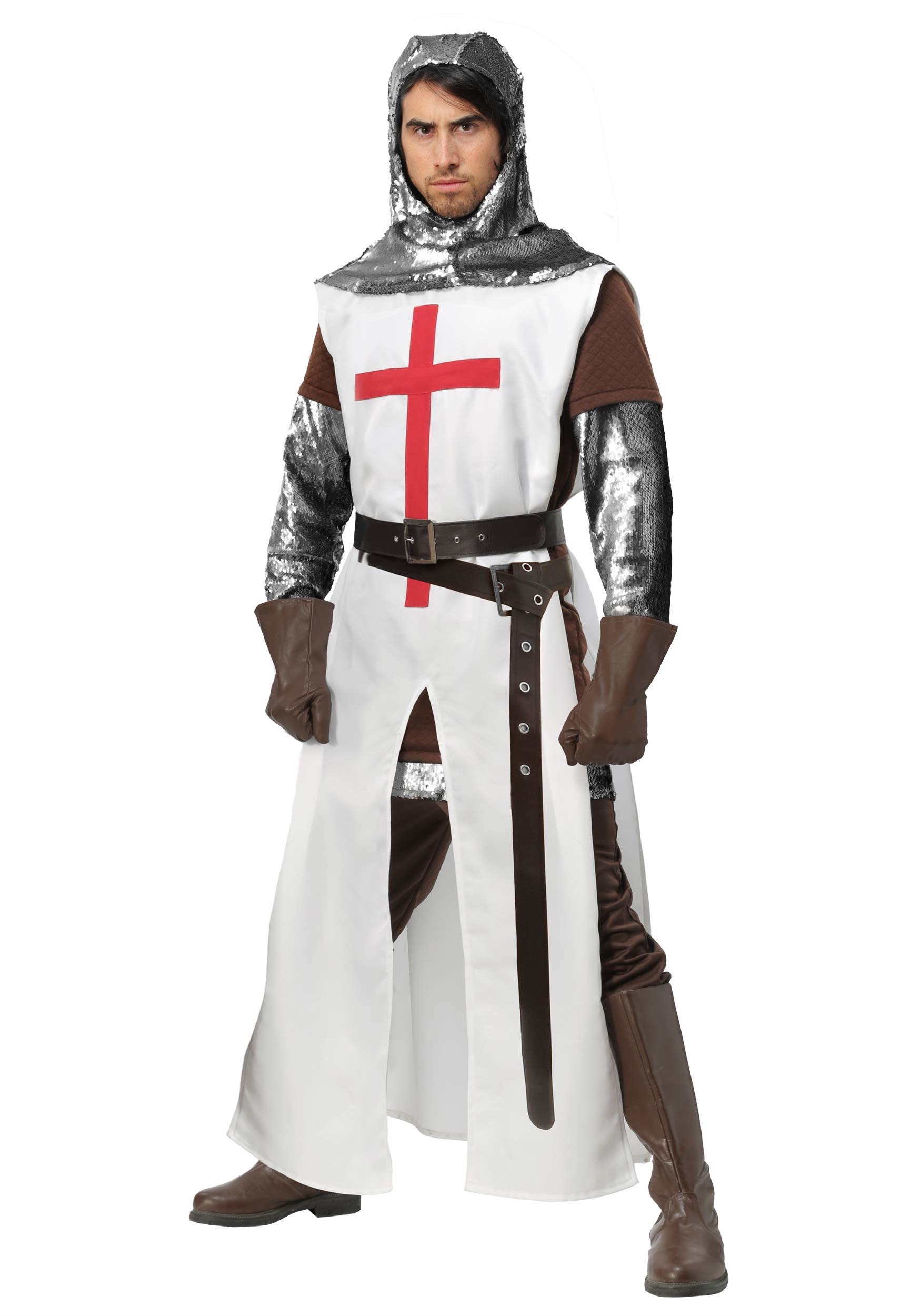 Photos - Fancy Dress Crusader FUN Costumes   Costume for Men Brown/Gray/White 