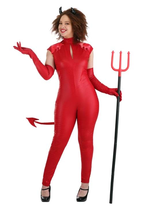 Devious Devil Costume For Women Red Hot Jumpsuit