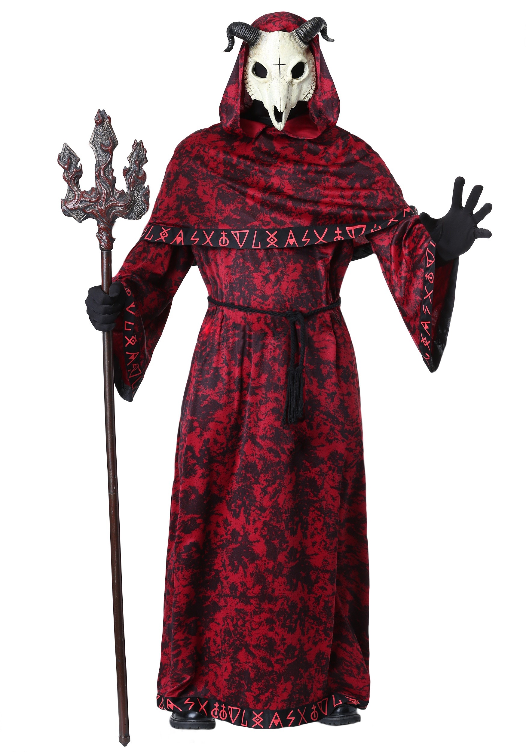 Evil Skull Demon Fancy Dress Costume For Adults