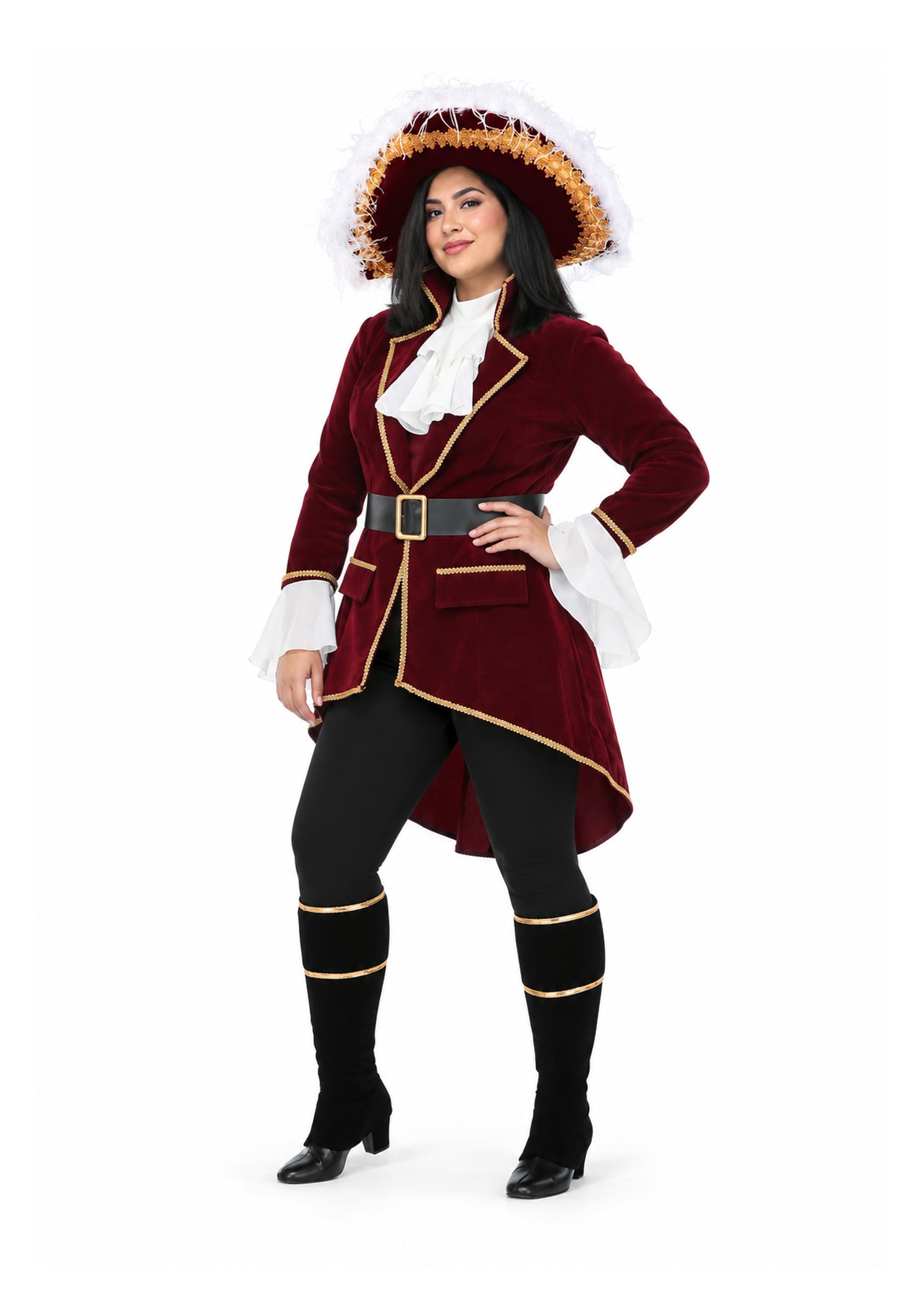 Captain Hook Women's Plus Size Fancy Dress Costume