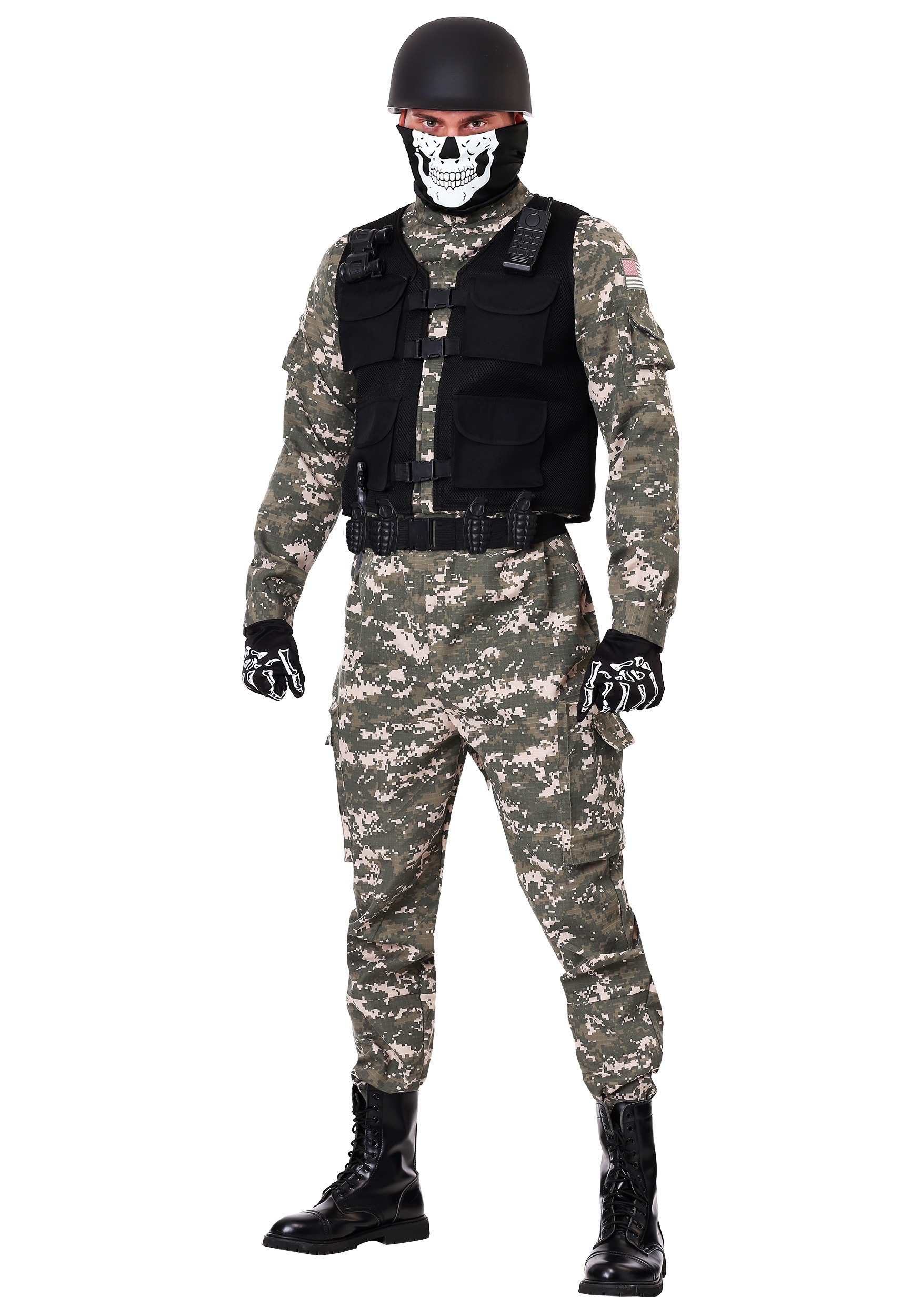 Battle Soldier Men's Fancy Dress Costume