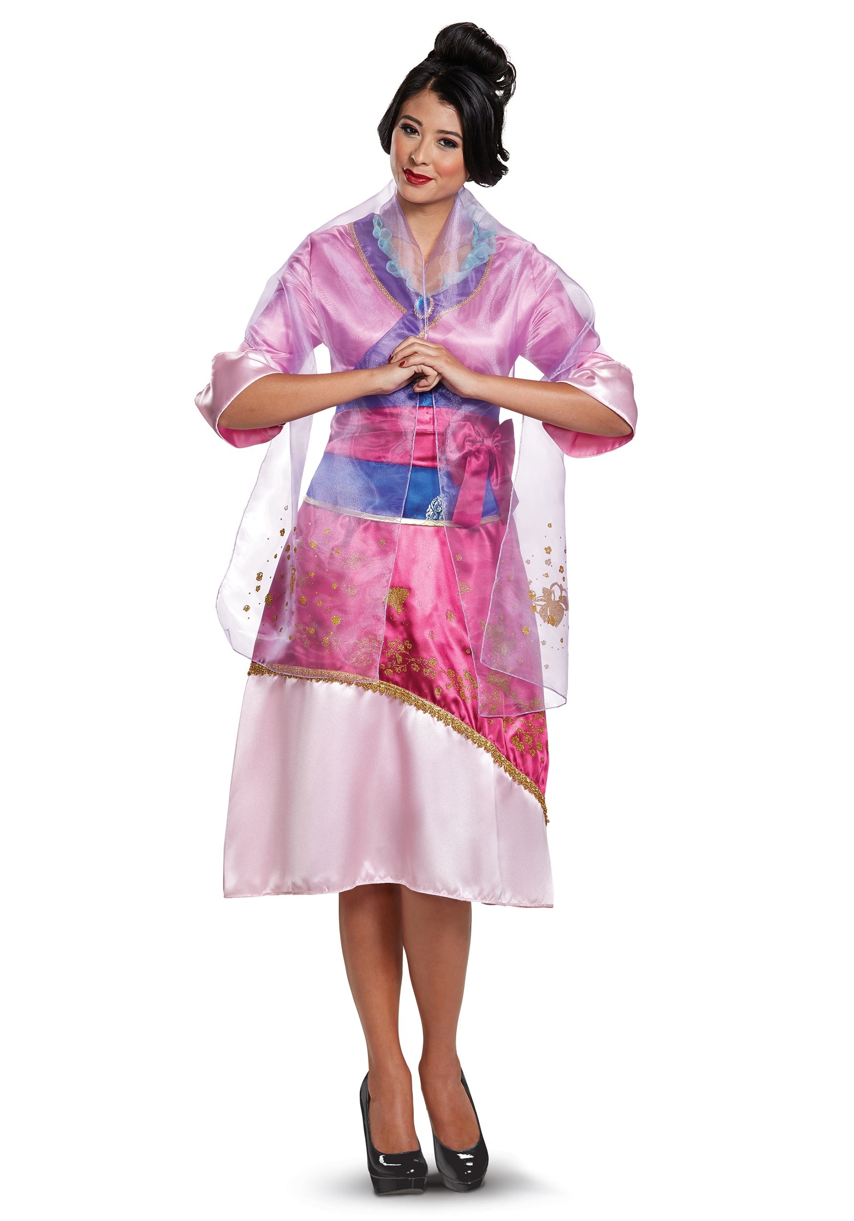 Photos - Fancy Dress Disney Disguise  Mulan Deluxe  Costume for Women Pink 