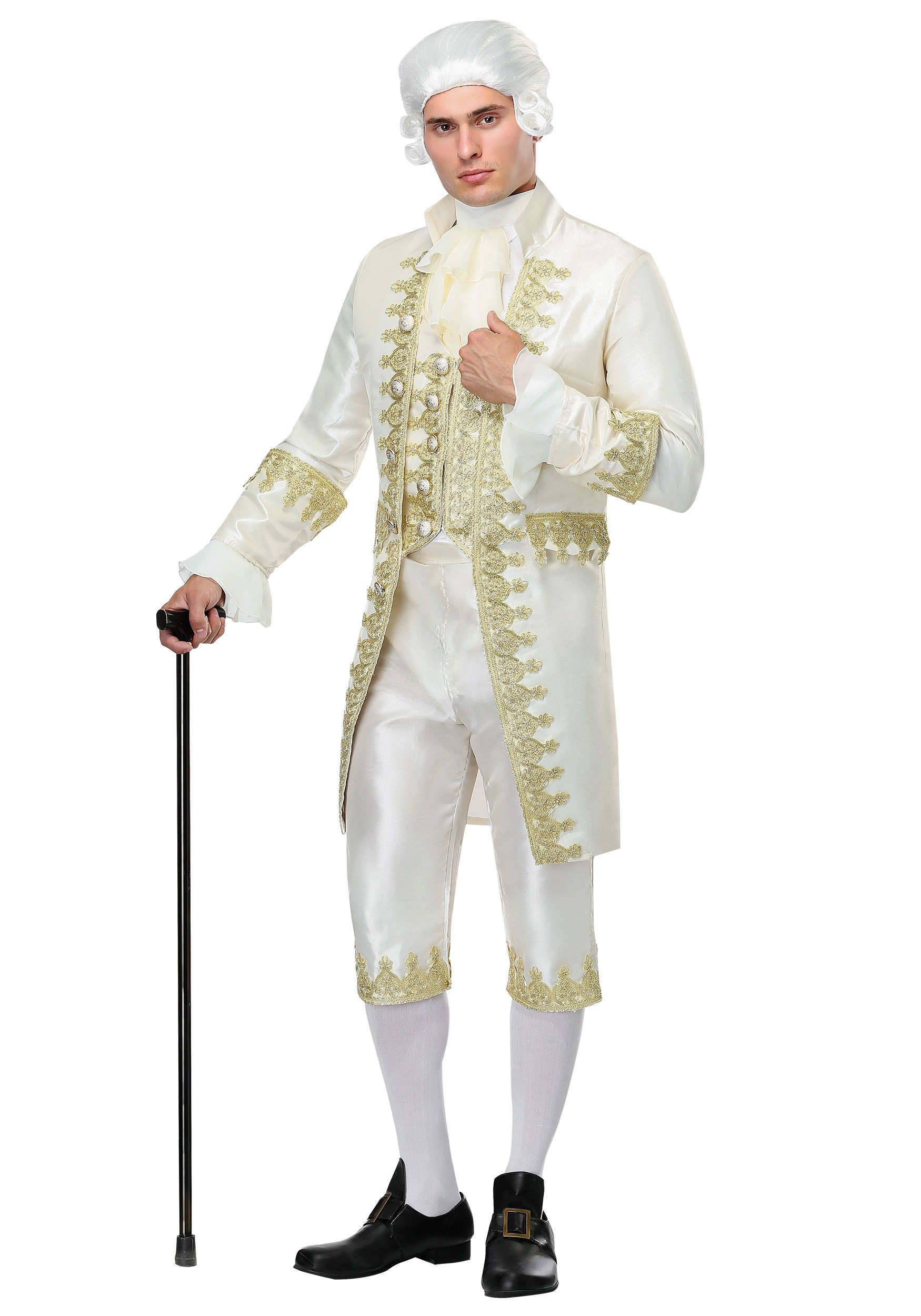 Men S Louis XVI Fancy Dress Costume x Large White