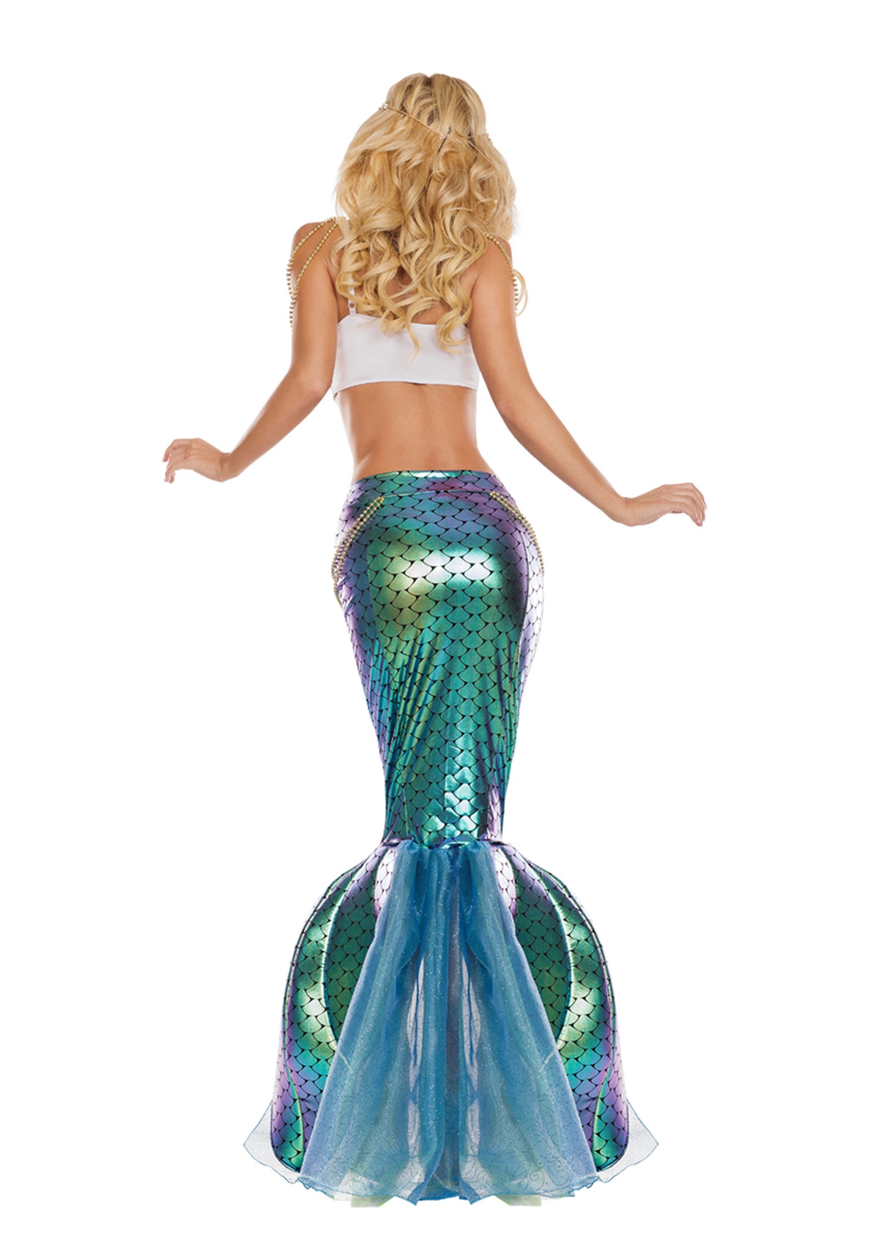 Women's Under The Sea Mermaid Fancy Dress Costume , Mermaid Adult Fancy Dress Costume