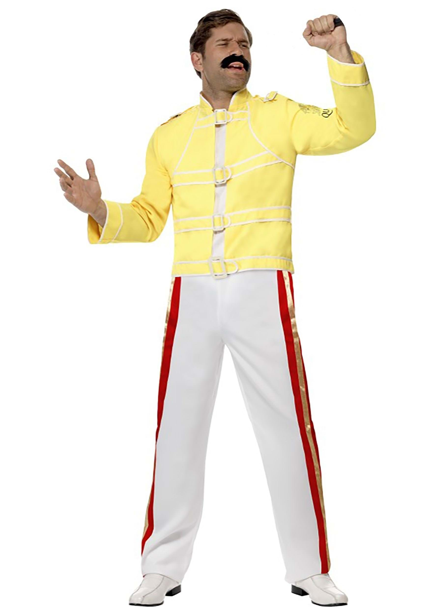 Photos - Fancy Dress Mercury Smiffys Freddie   Costume for Men Red/Yellow/Whi 