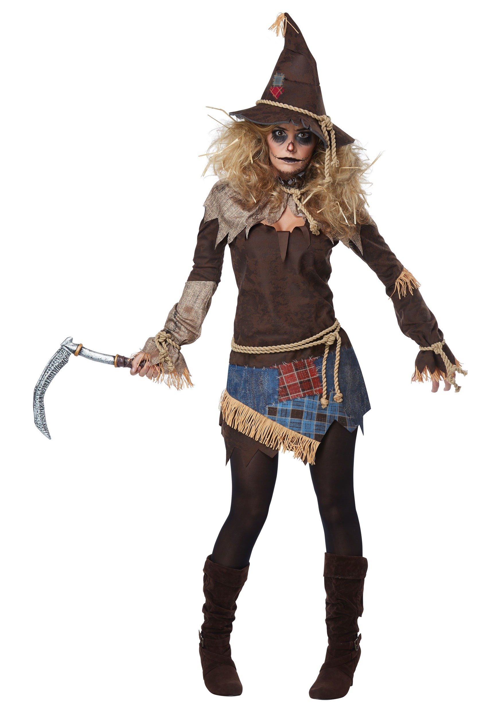 Creepy Scarecrow Fancy Dress Costume For Women