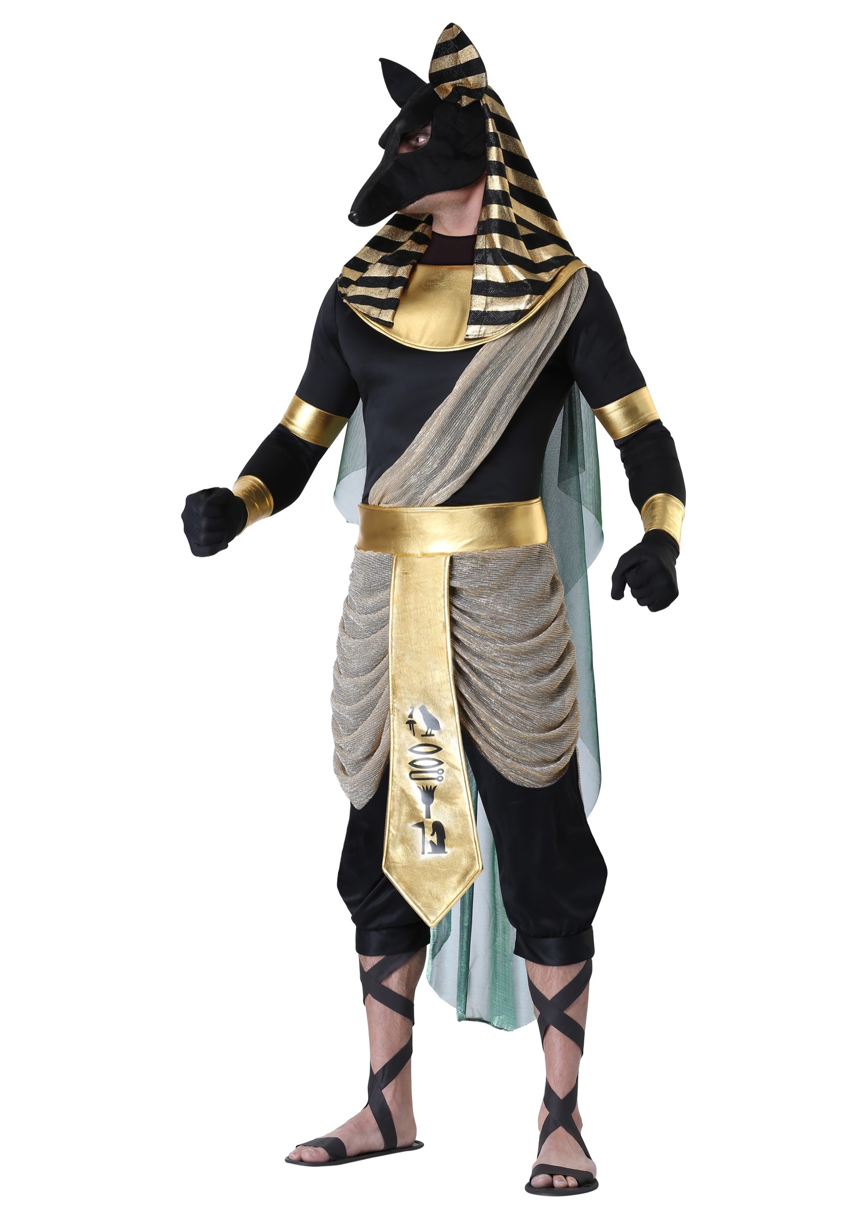 Anubis Halloween Fancy Dress Costume For Men , Egyptian Fancy Dress Costumes