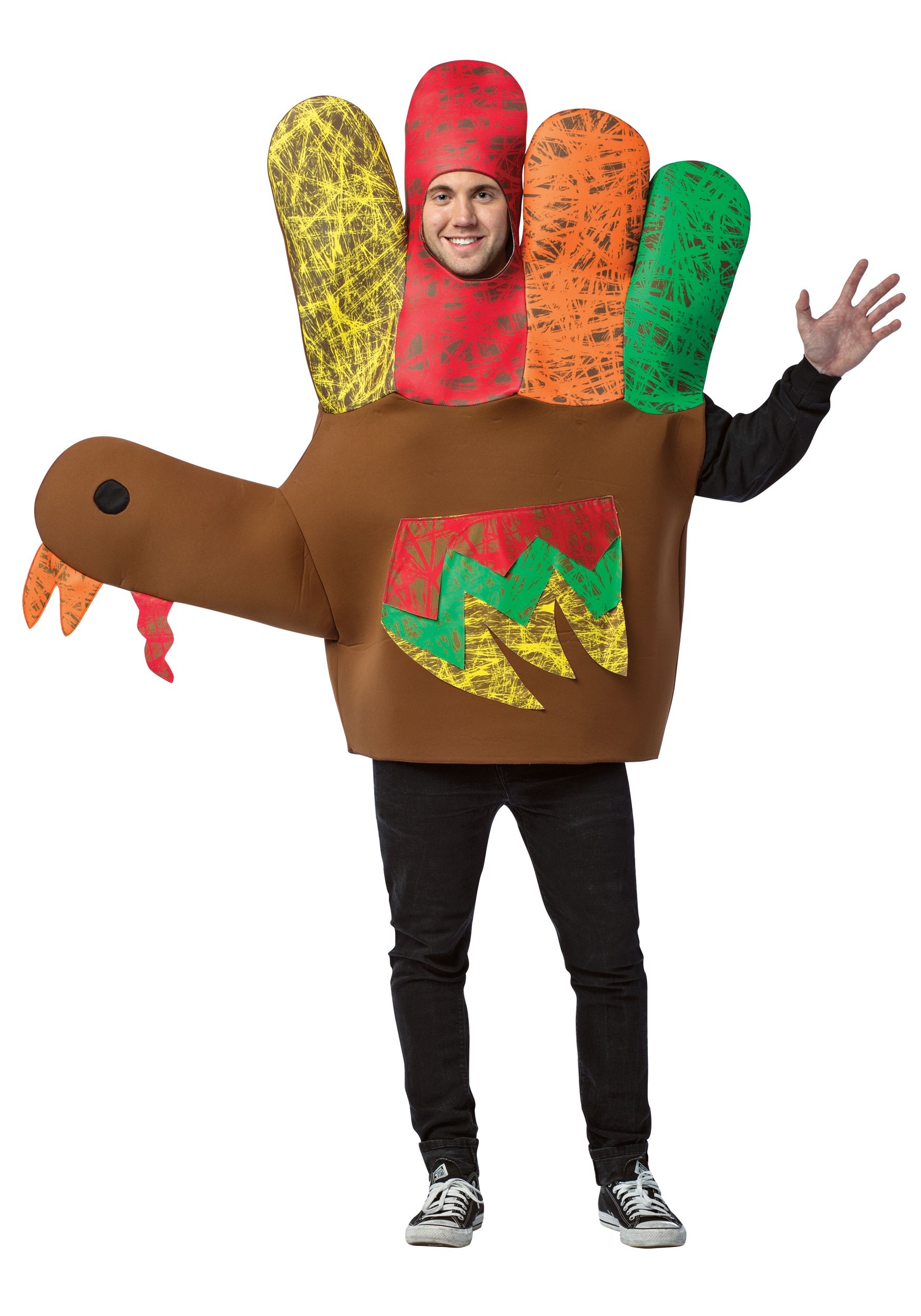 Hand Turkey Fancy Dress Costume For Adults