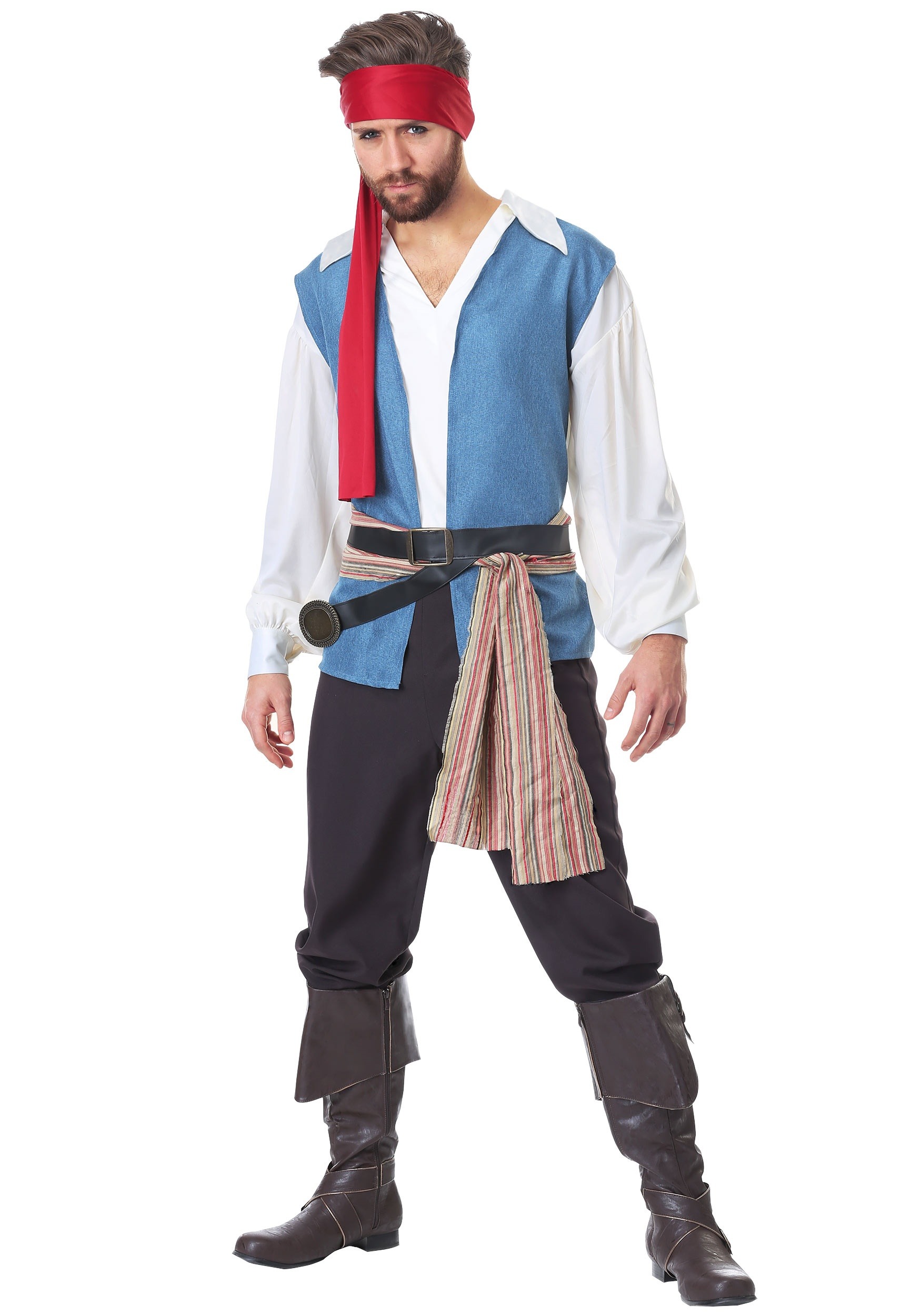 Sparrow Pirate Fancy Dress Costume for Plus Size Men