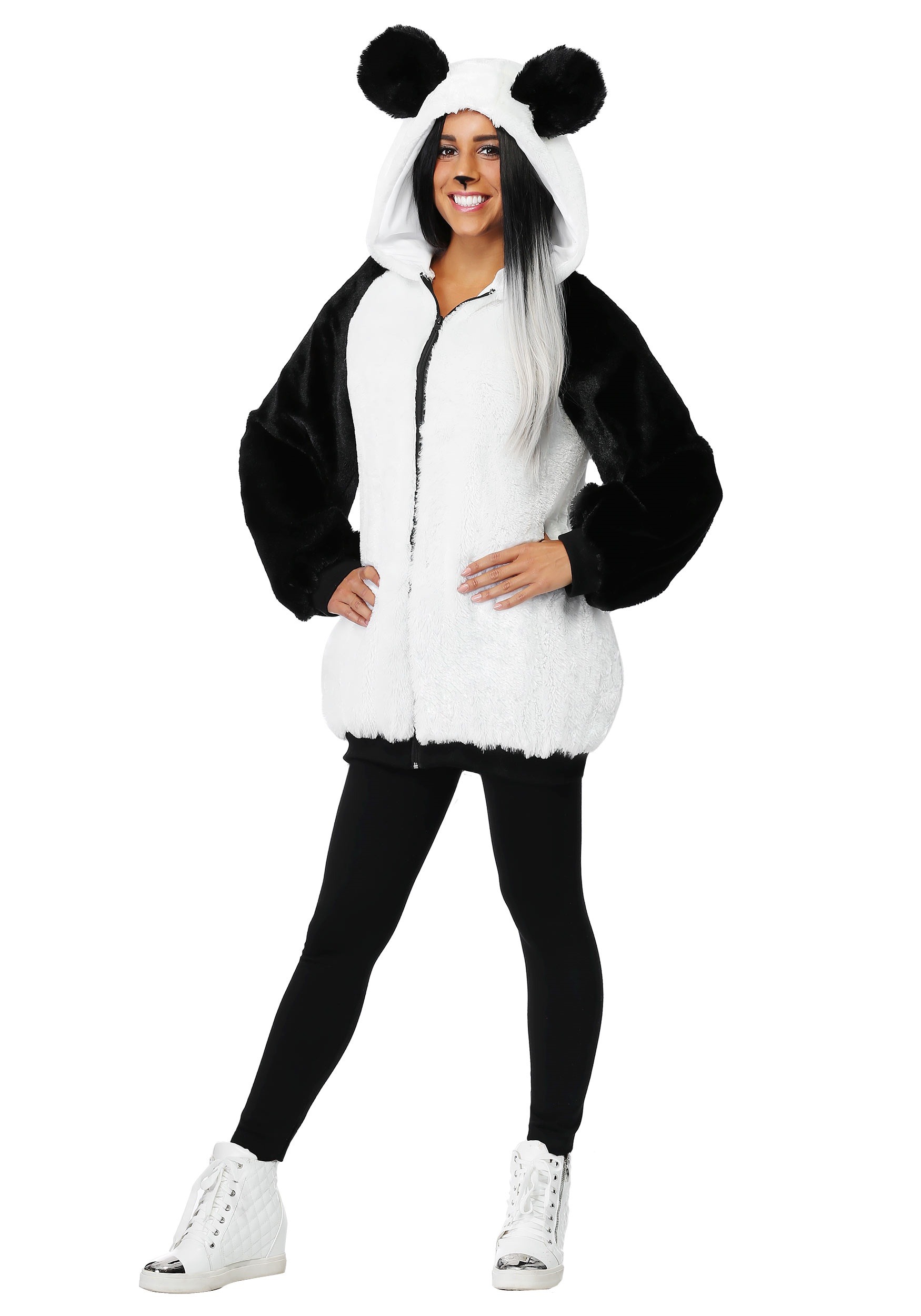 Panda Hooded Jacket Fancy Dress Costume For Women