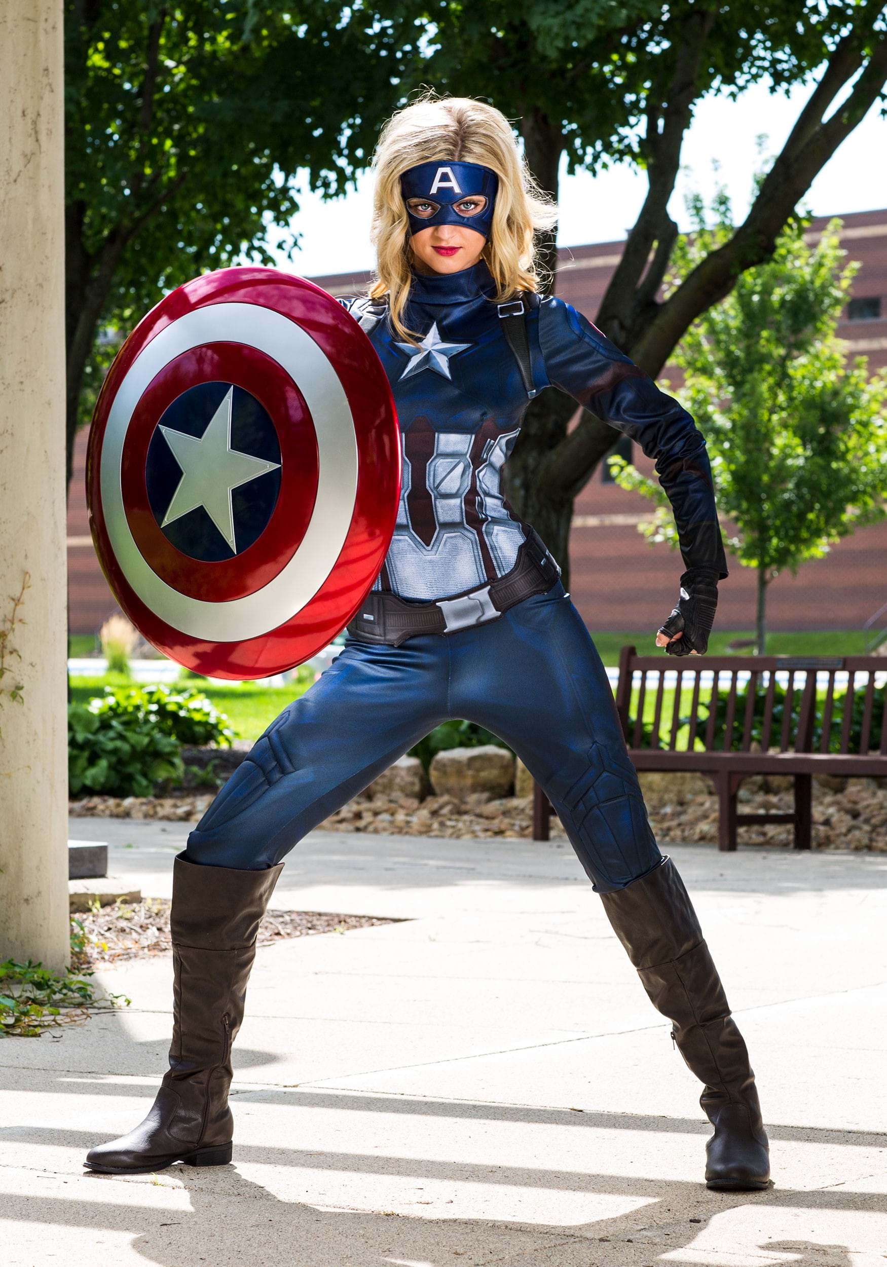 Captain America Fancy Dress Costume For Women