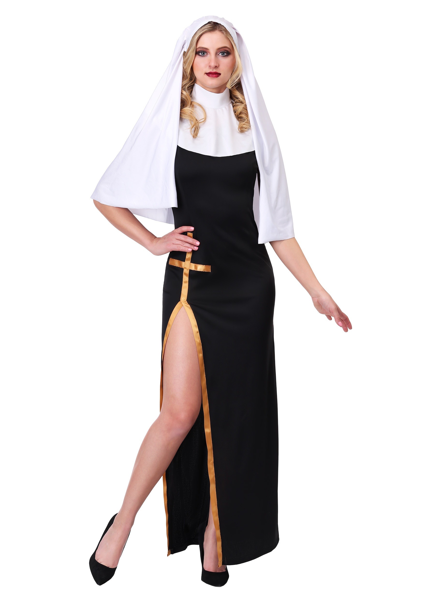 Women's Holy Nun Fancy Dress Costume