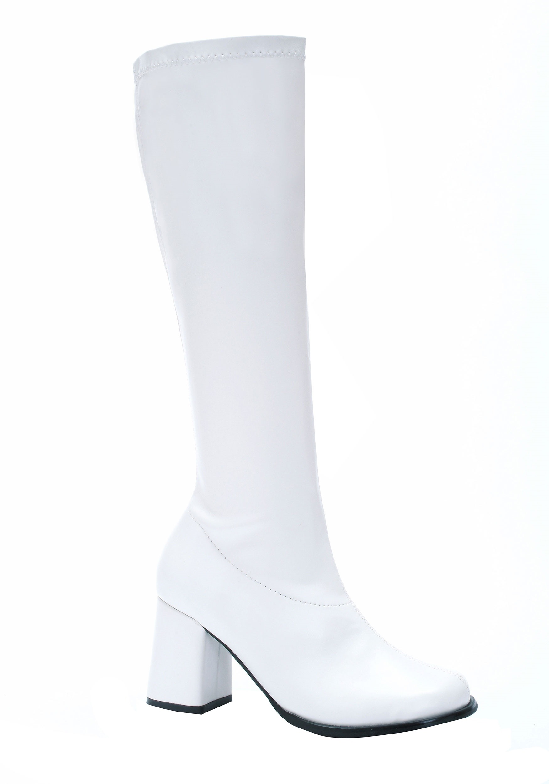 Women's White Gogo Fancy Dress Costume Boots